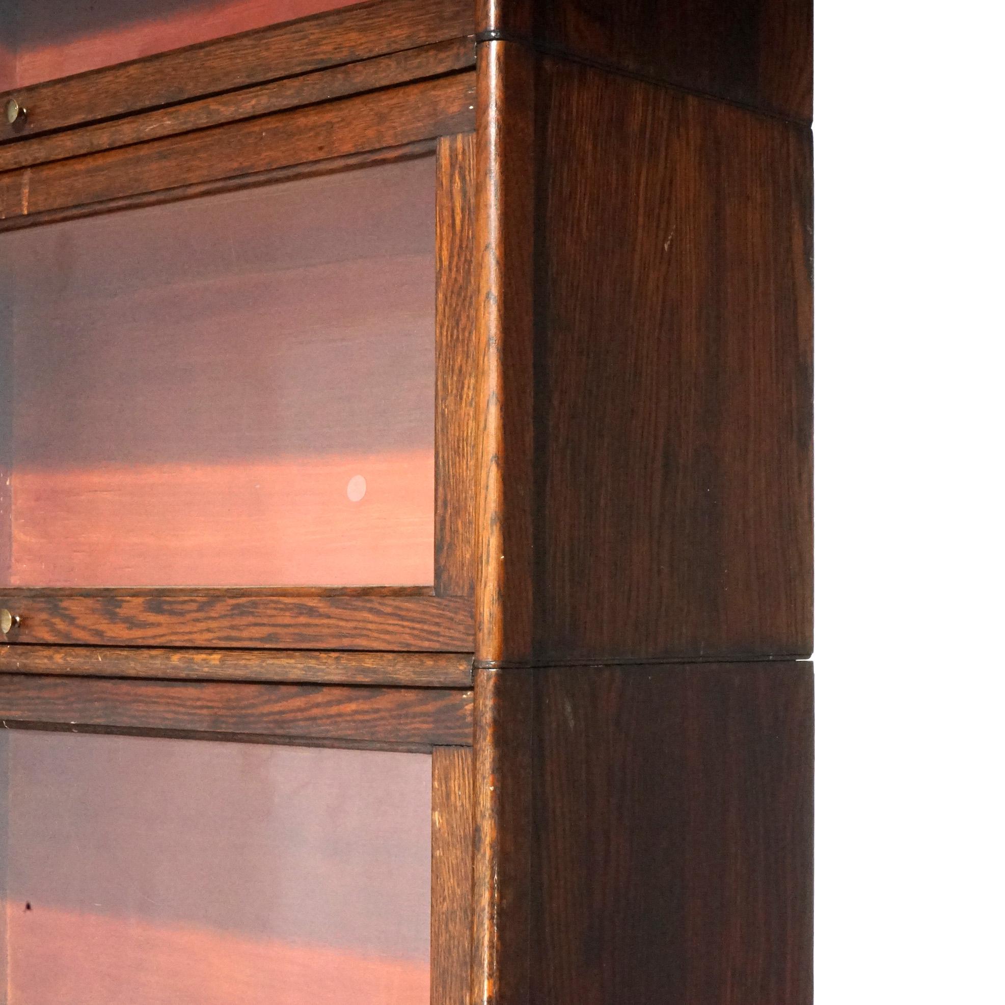 Antique Arts & Crafts Oak Six-Stack Barrister Bookcase Circa 1910 4
