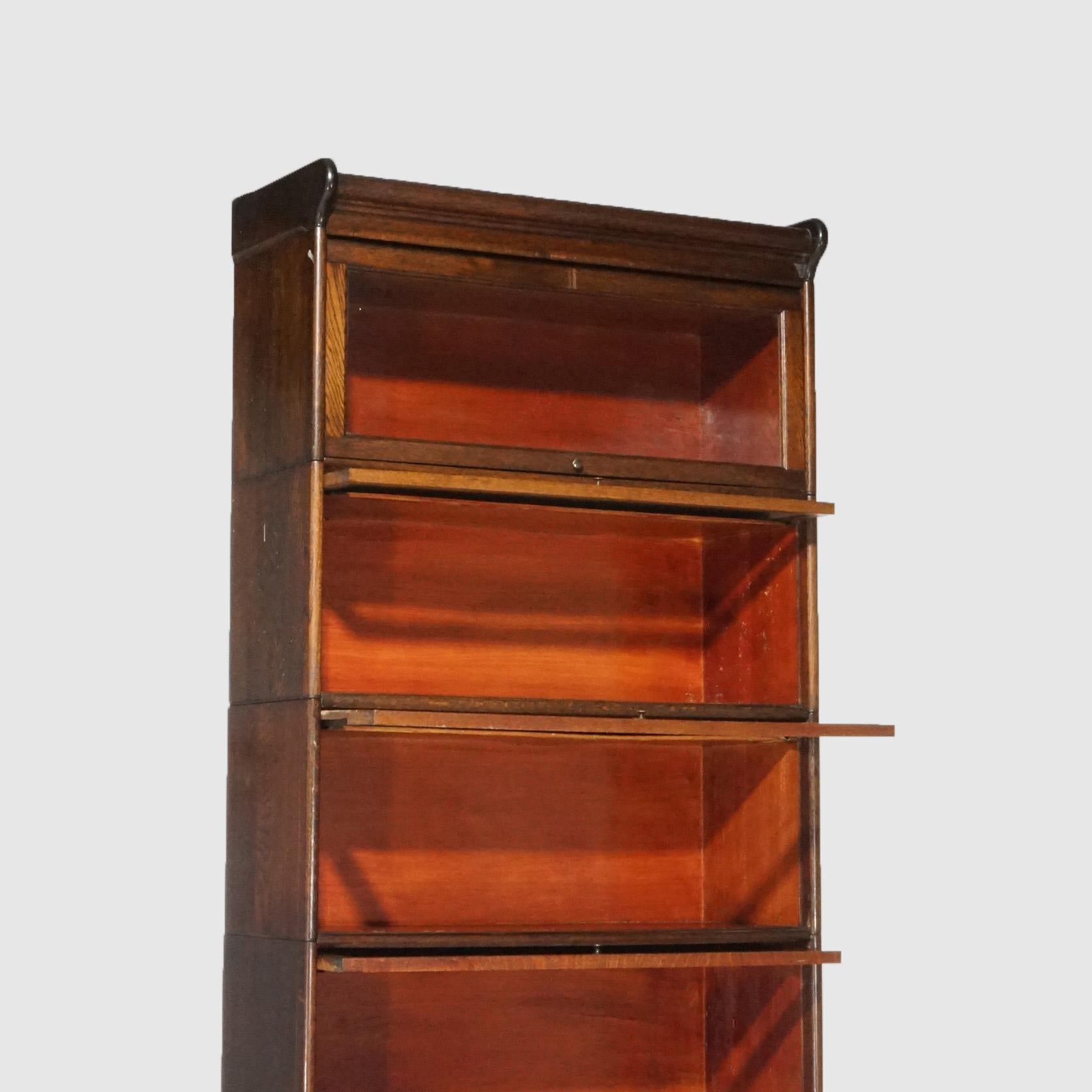 20th Century Antique Arts & Crafts Oak Six-Stack Barrister Bookcase Circa 1910