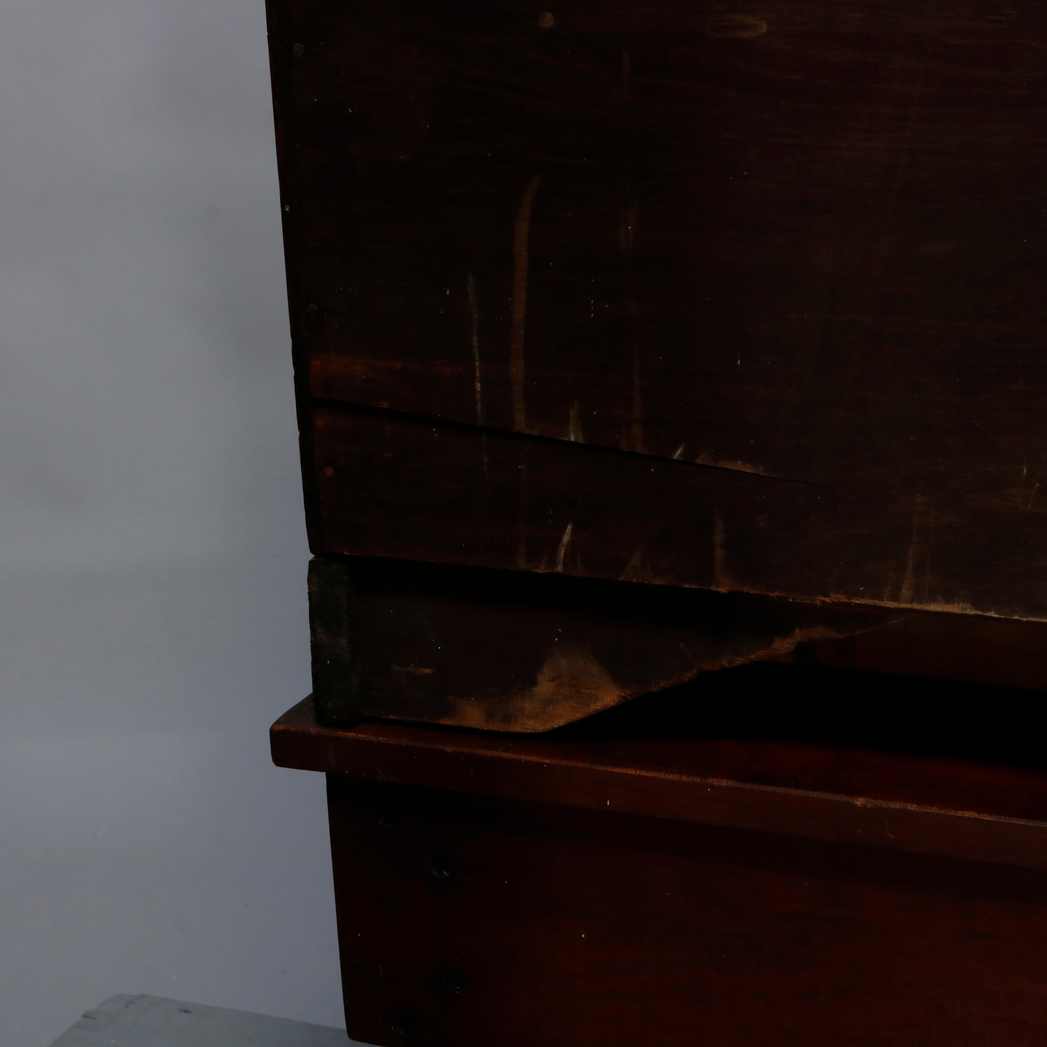 Antique Arts & Crafts Oak Three-Stack Filing Cabinet, C1910 7