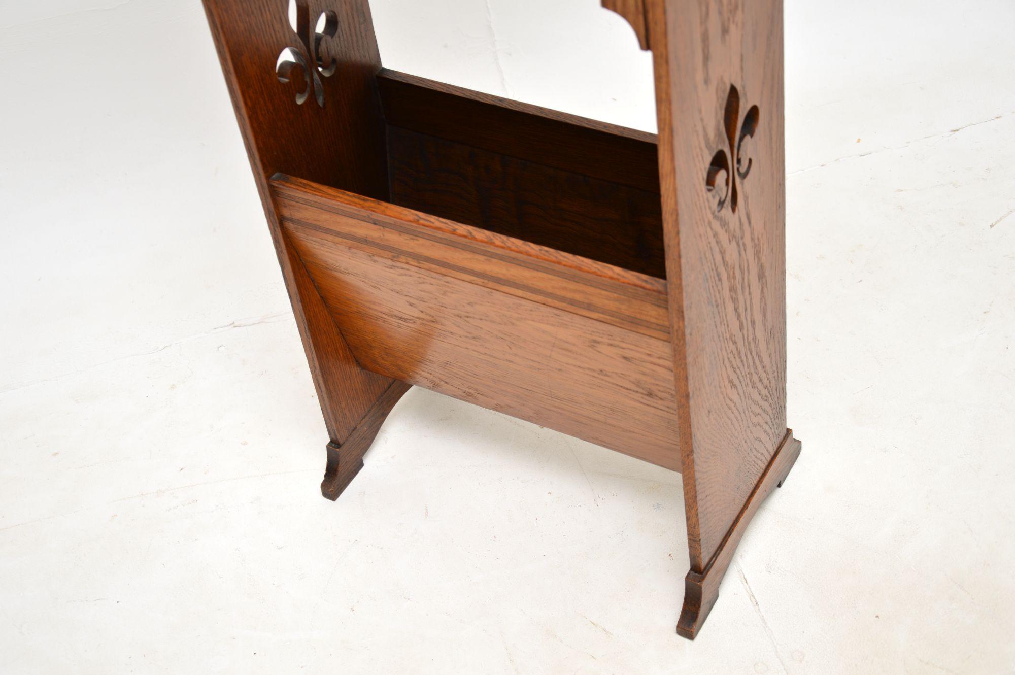 Antique Arts & Crafts Oak Writing Bureau For Sale 4