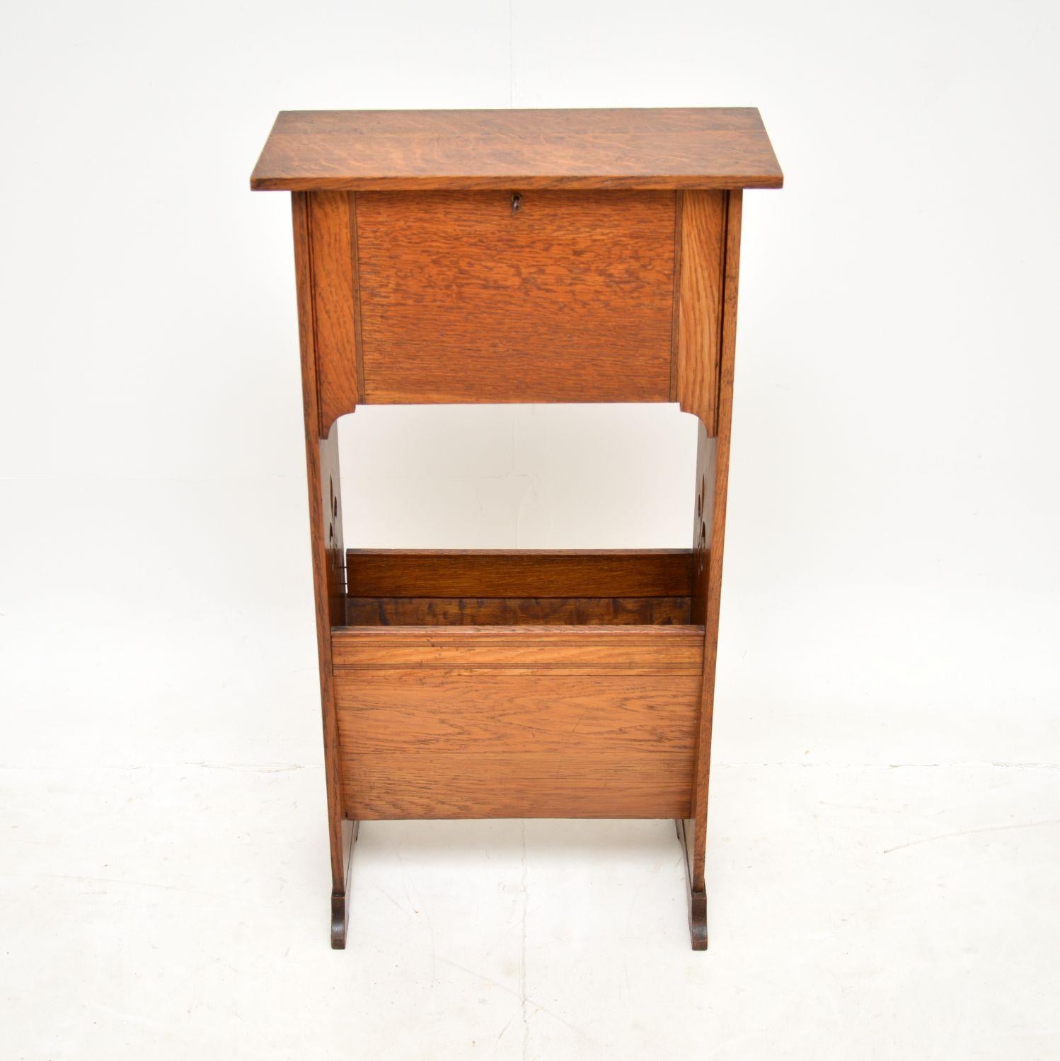 Late 19th Century Antique Arts & Crafts Oak Writing Bureau For Sale