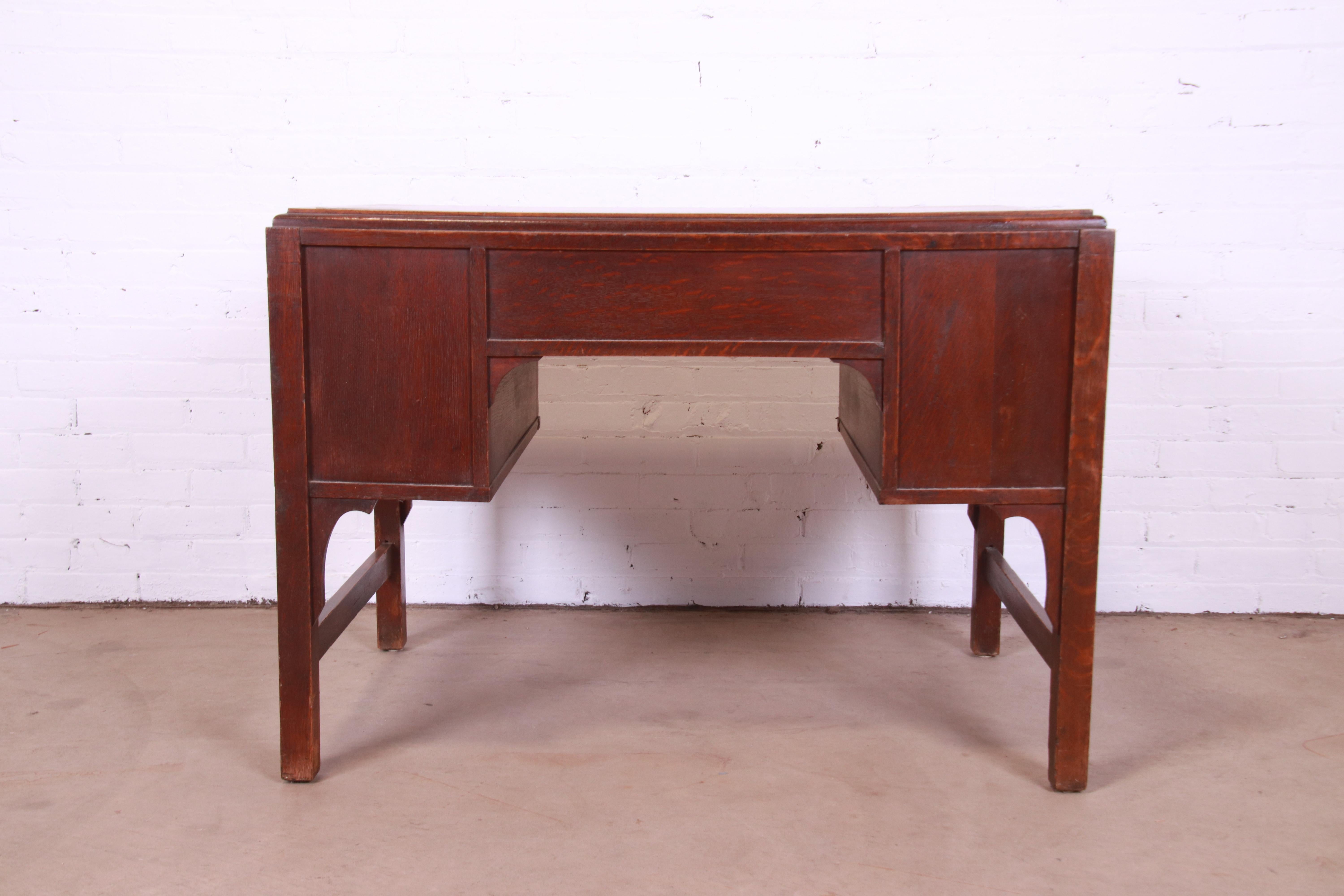 Antique Arts & Crafts Oak Writing Desk From Frank Lloyd Wright's DeRhodes House For Sale 8