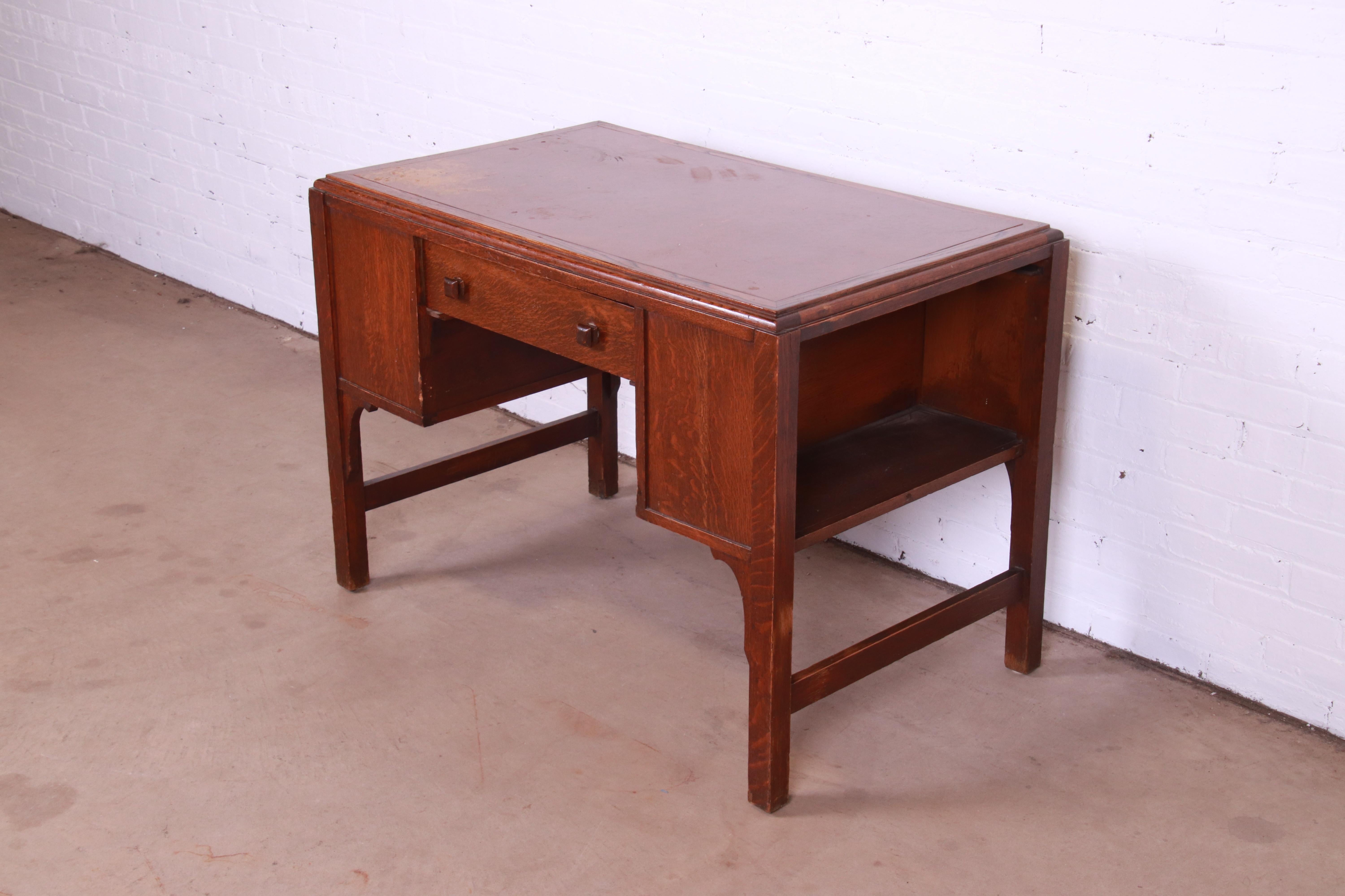 Arts and Crafts Antique Arts & Crafts Oak Writing Desk From Frank Lloyd Wright's DeRhodes House For Sale