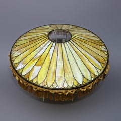 Antique Arts & Crafts Oversized Prairie School Dome Lamp Shade, circa 1910