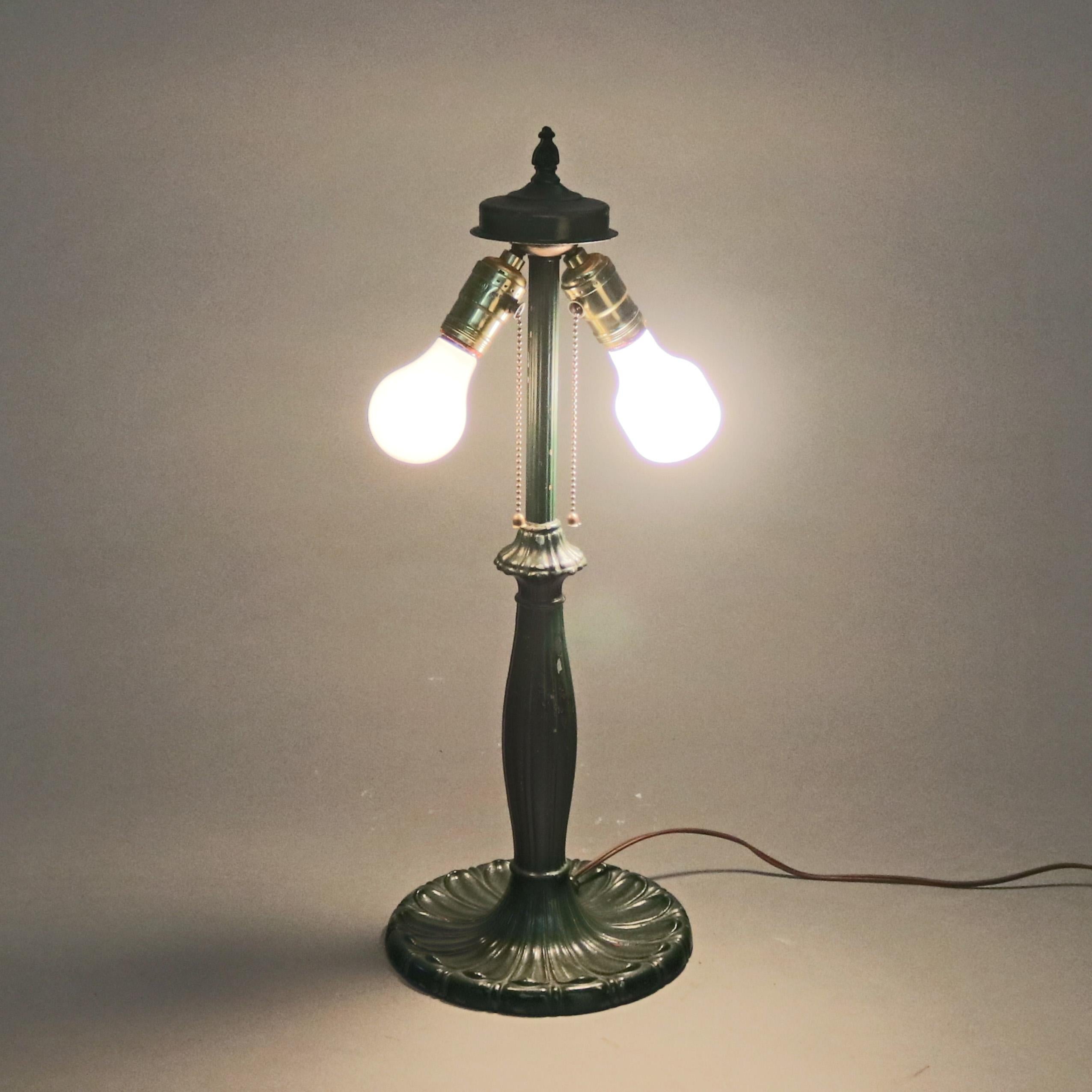 Antique Arts & Crafts Pairpoint School Reverse Painted Table Lamp, circa 1920 1