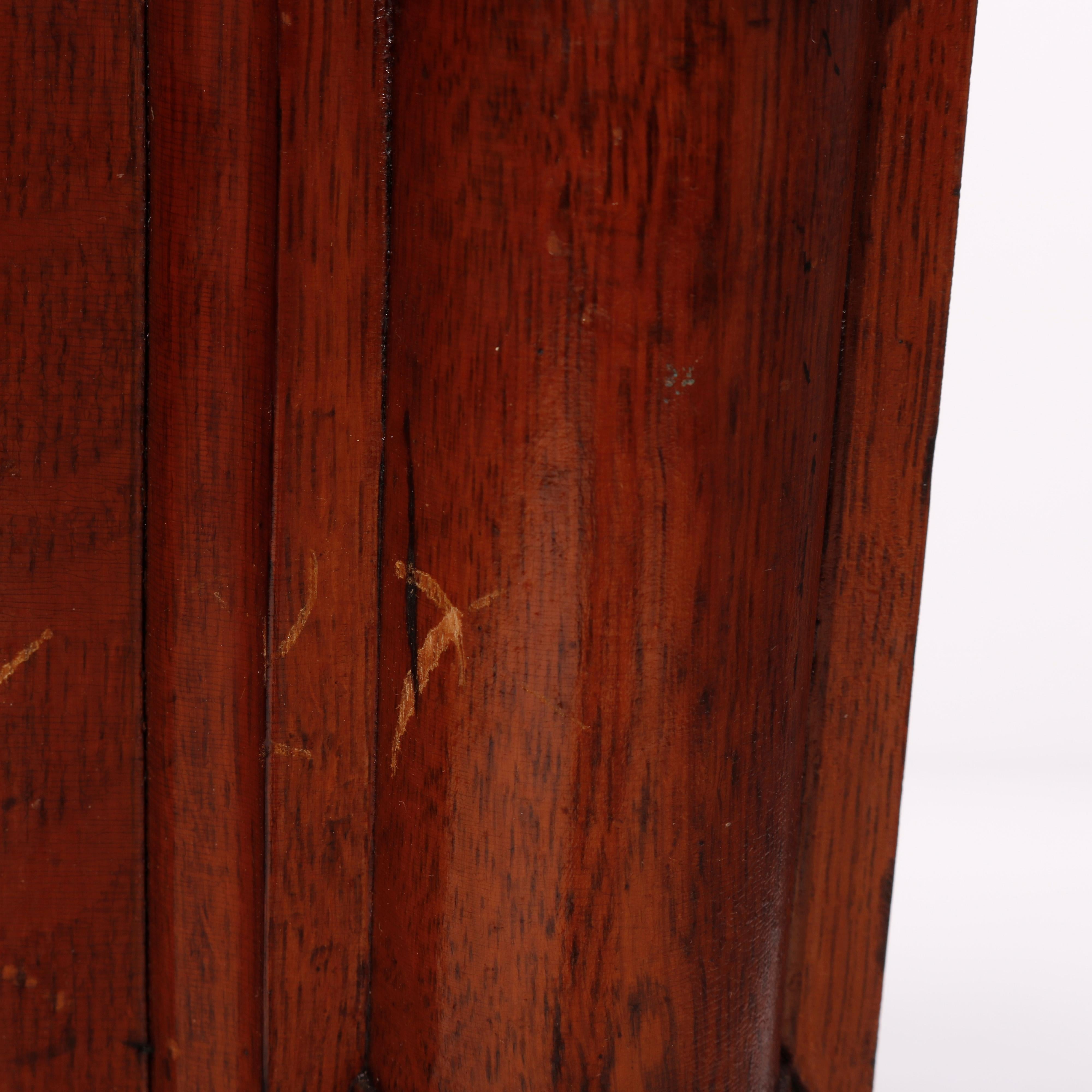 Antique Arts & Crafts Paneled Oak Adjustable Presentation Lectern Podium, c1900 7