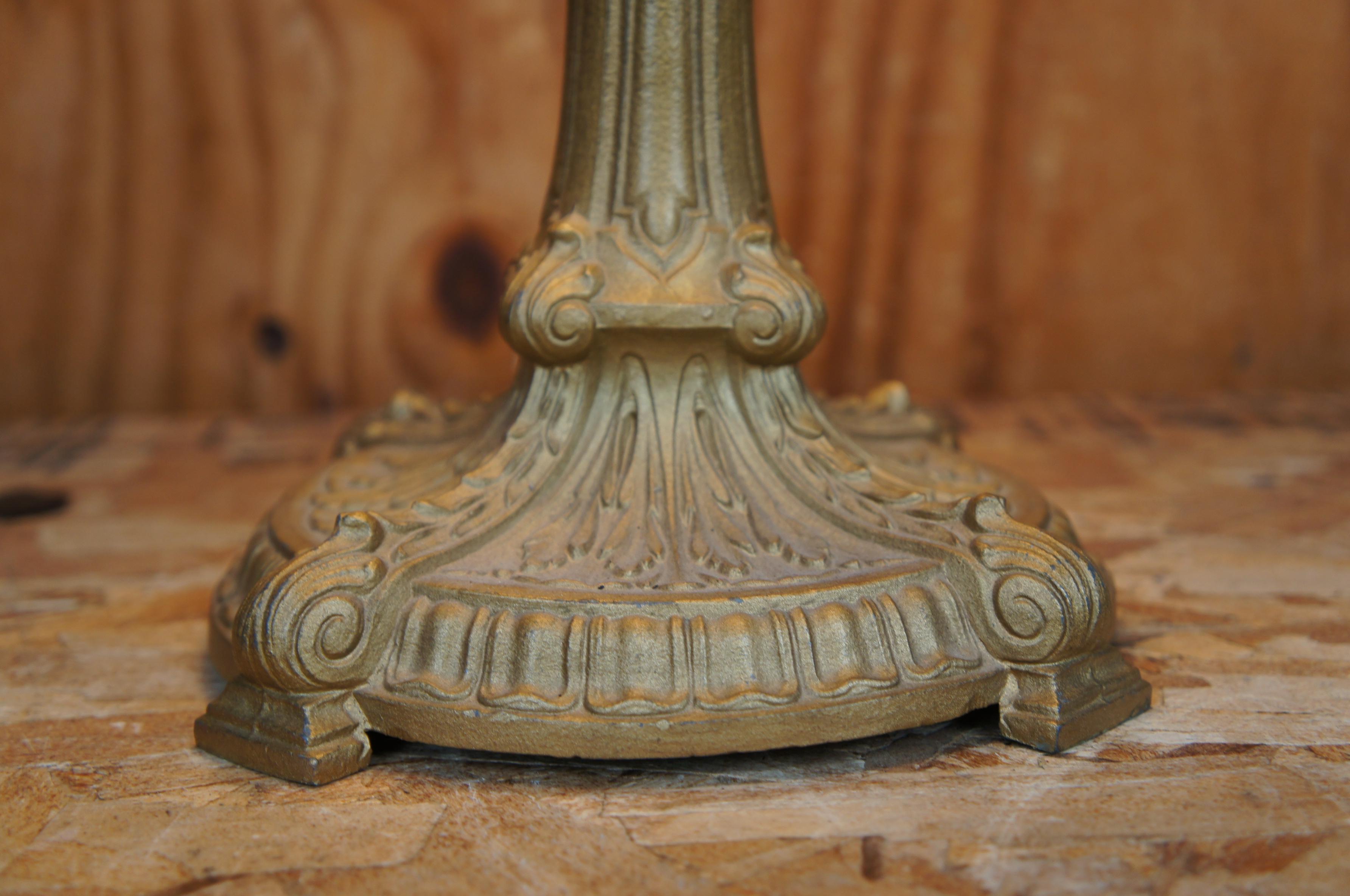 Ancienne lampe de salon Arts & Crafts de Pittsburgh en fonte peinte à l'envers pour ferme Bon état à Dayton, OH