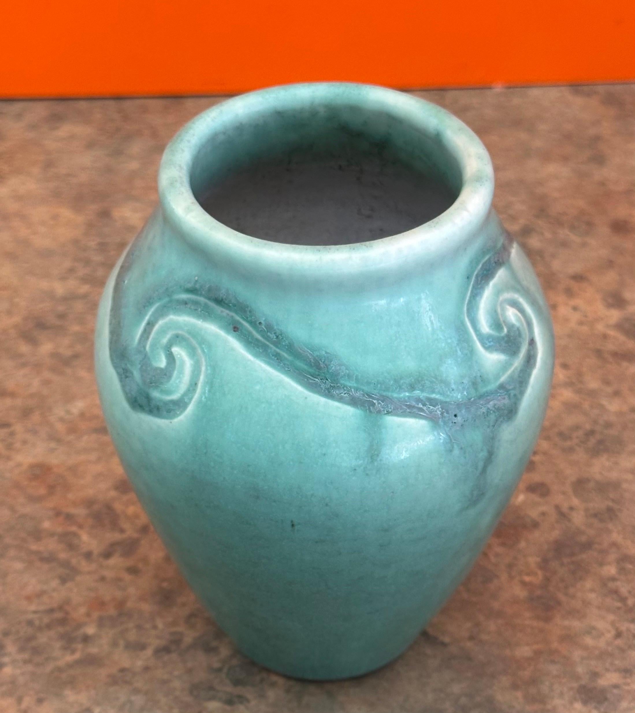 Glazed Antique Arts & Crafts Pottery Vase by Rookwood Pottery Company For Sale
