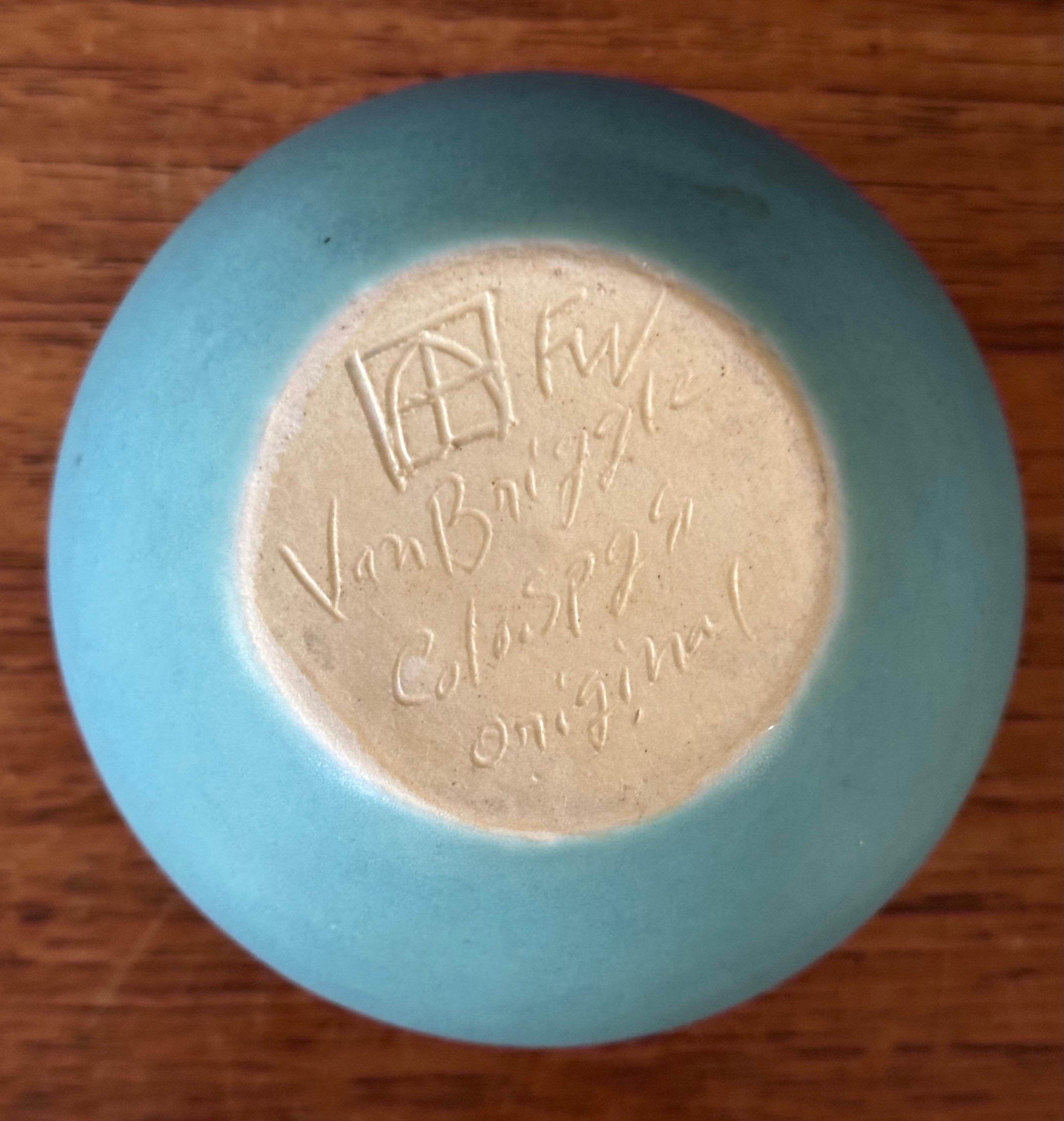 Terracotta Vaso antico in ceramica Arts and Crafts Company di Van Briggle Pottery Company in vendita