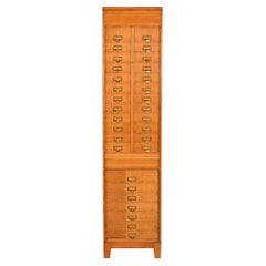 Antique Arts & Crafts Quarter Sawn Oak 31-Compartment Filing Cabinet