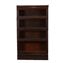 Arts & Crafts Quarter Sawn Oak Barrister Stack and Drawer Bookcase, circa 1920