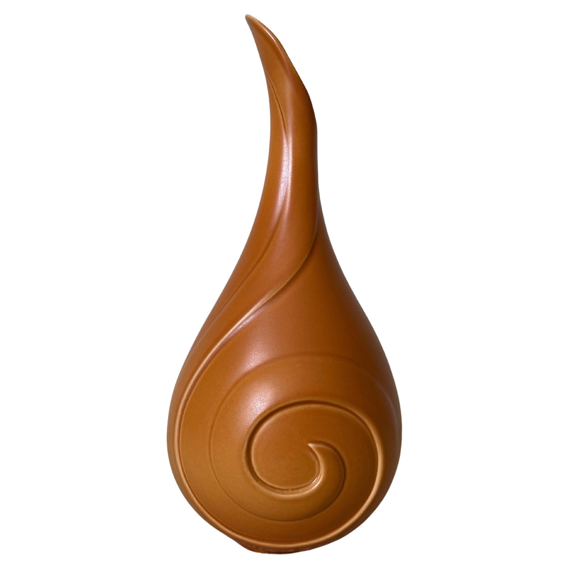 Antico vaso in ceramica Rookwood Swirl Bud di colore raro di Arts & Crafts in vendita 3