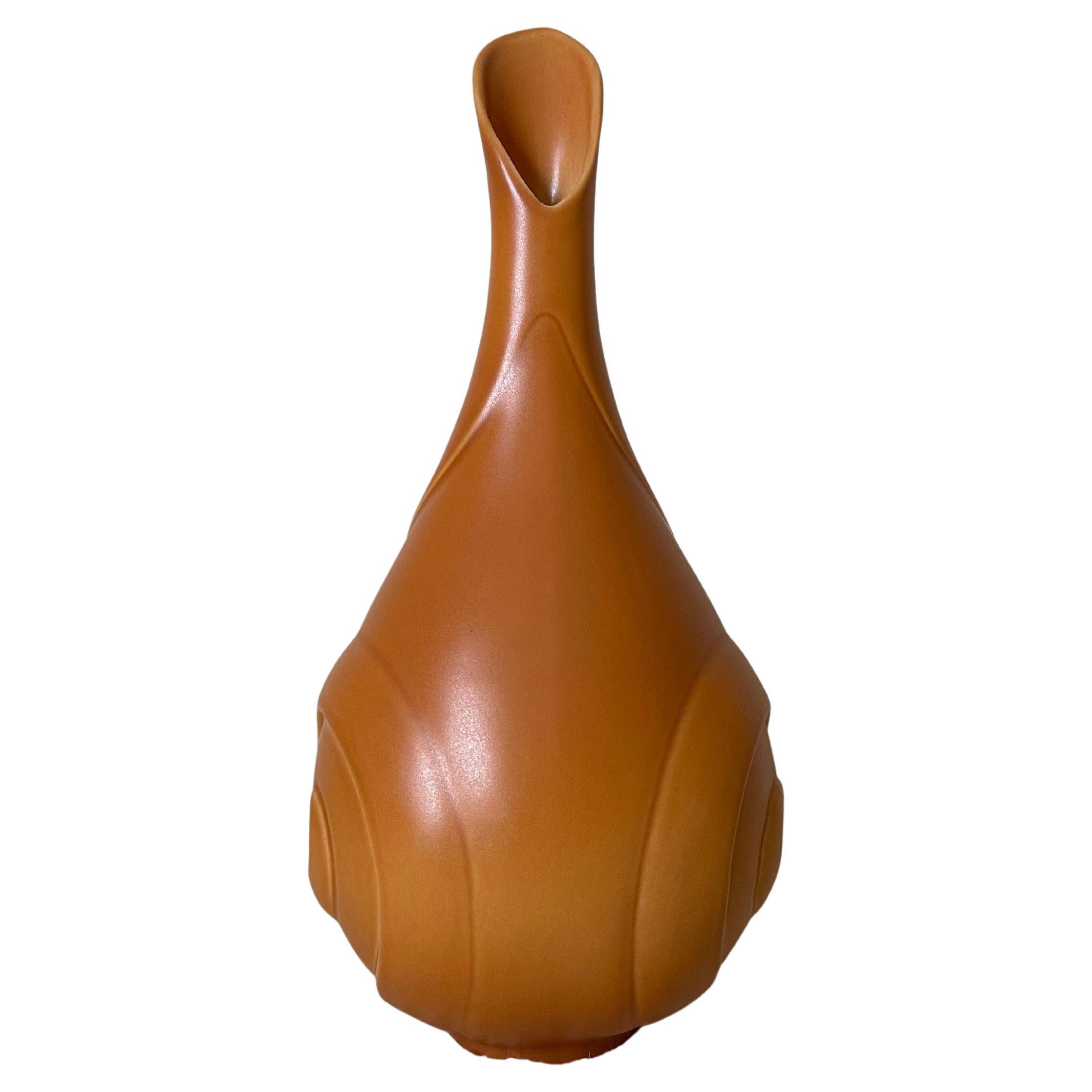 Arts and Crafts Antico vaso in ceramica Rookwood Swirl Bud di colore raro di Arts & Crafts in vendita