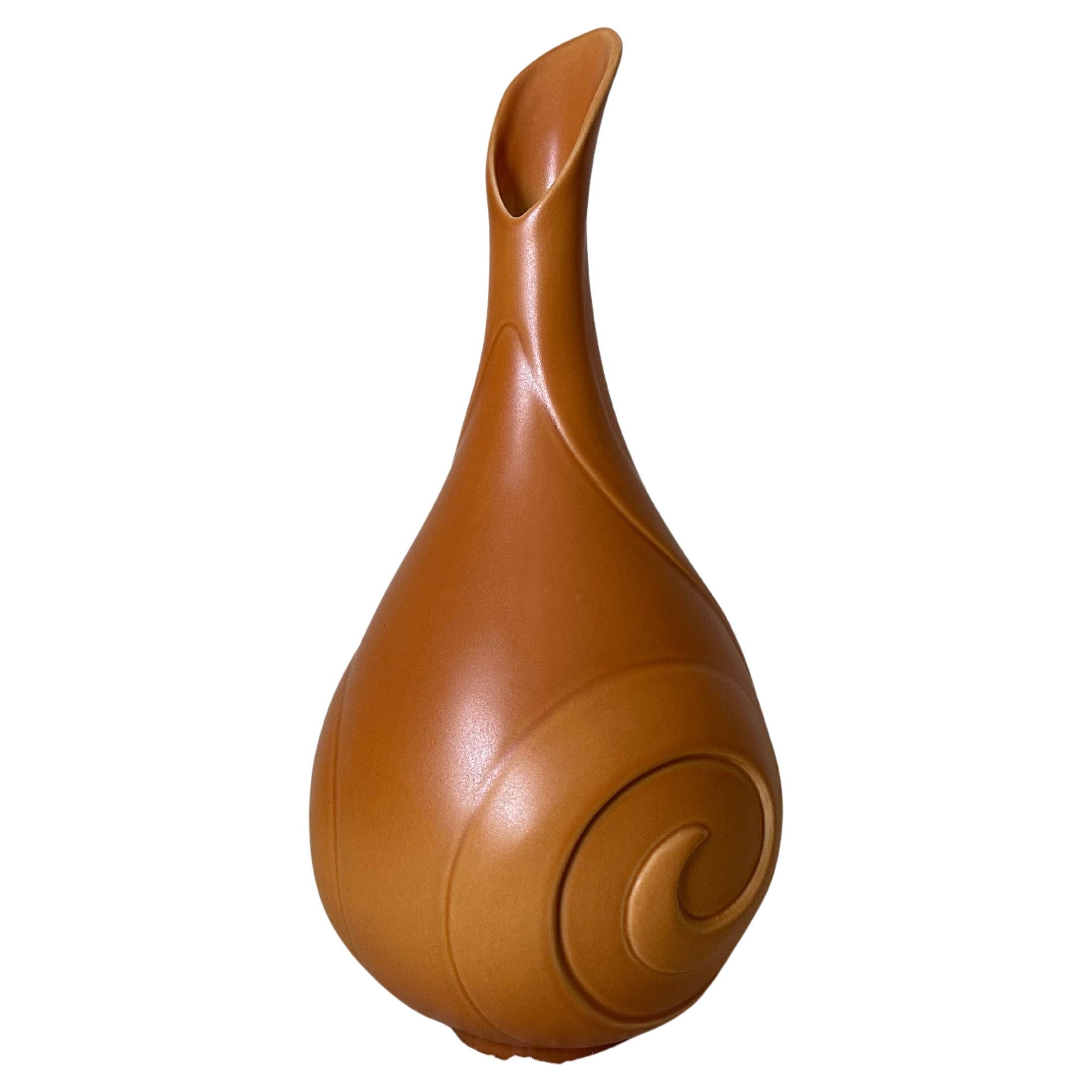 Americano Antico vaso in ceramica Rookwood Swirl Bud di colore raro di Arts & Crafts in vendita