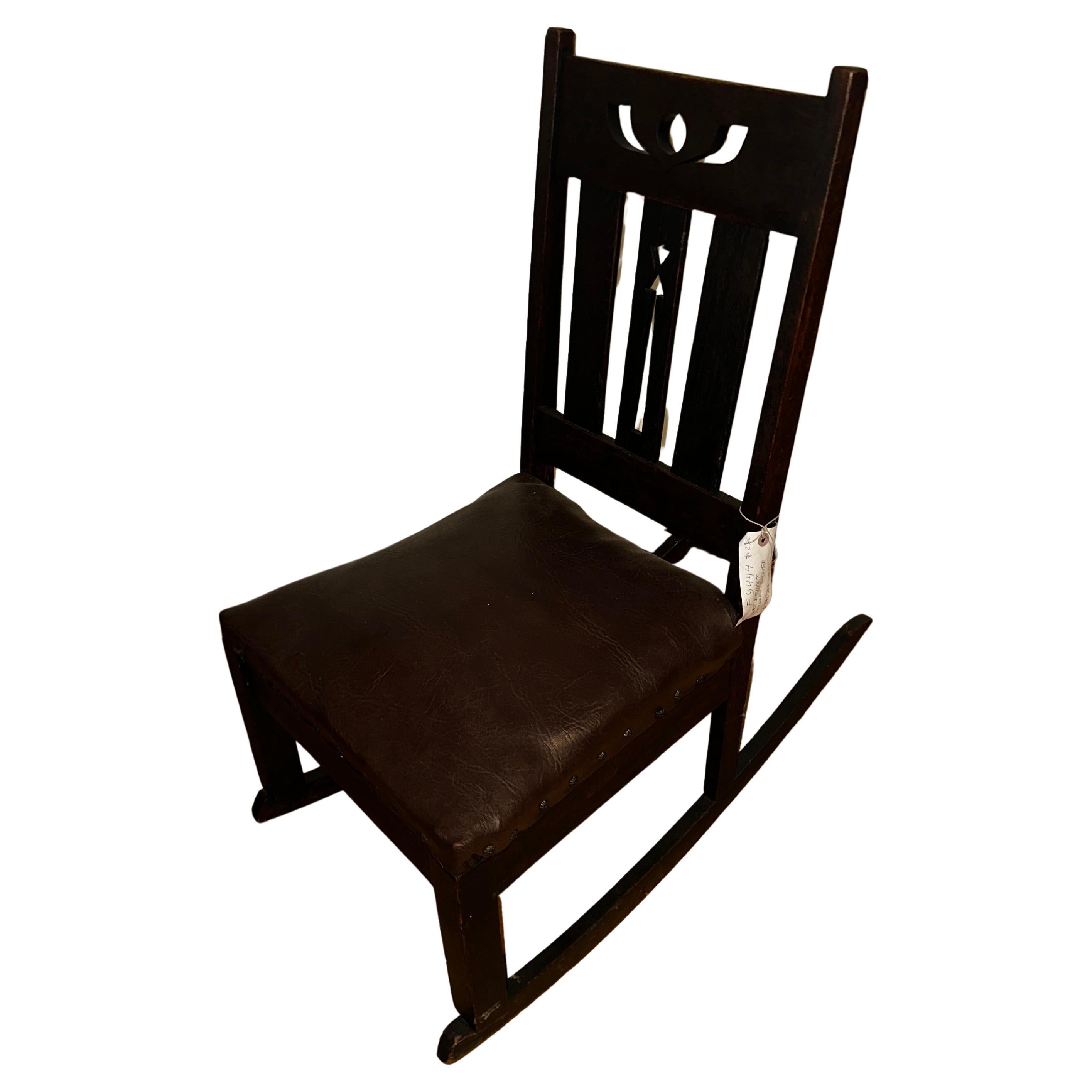 Antique Arts & Crafts Rocking Chair (Stickley Era) - W1894