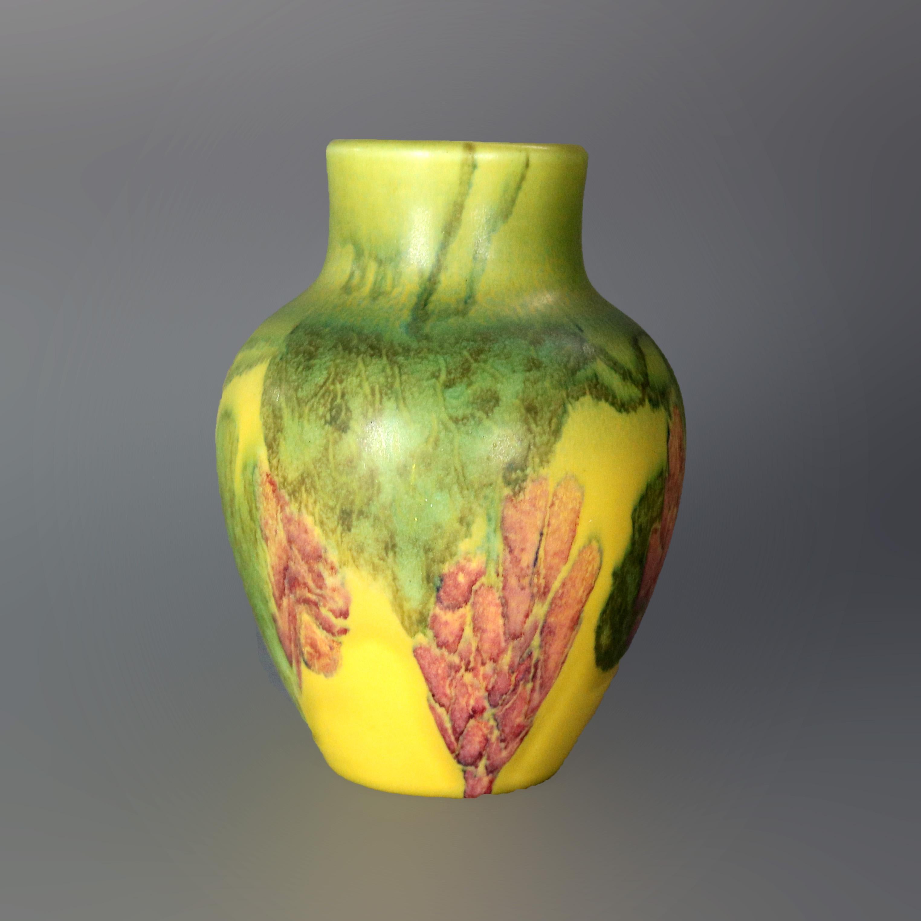 Arts and Crafts  Antique Arts & Crafts Rookwood Art Pottery Abstract Vase Matte Glaze, 1928