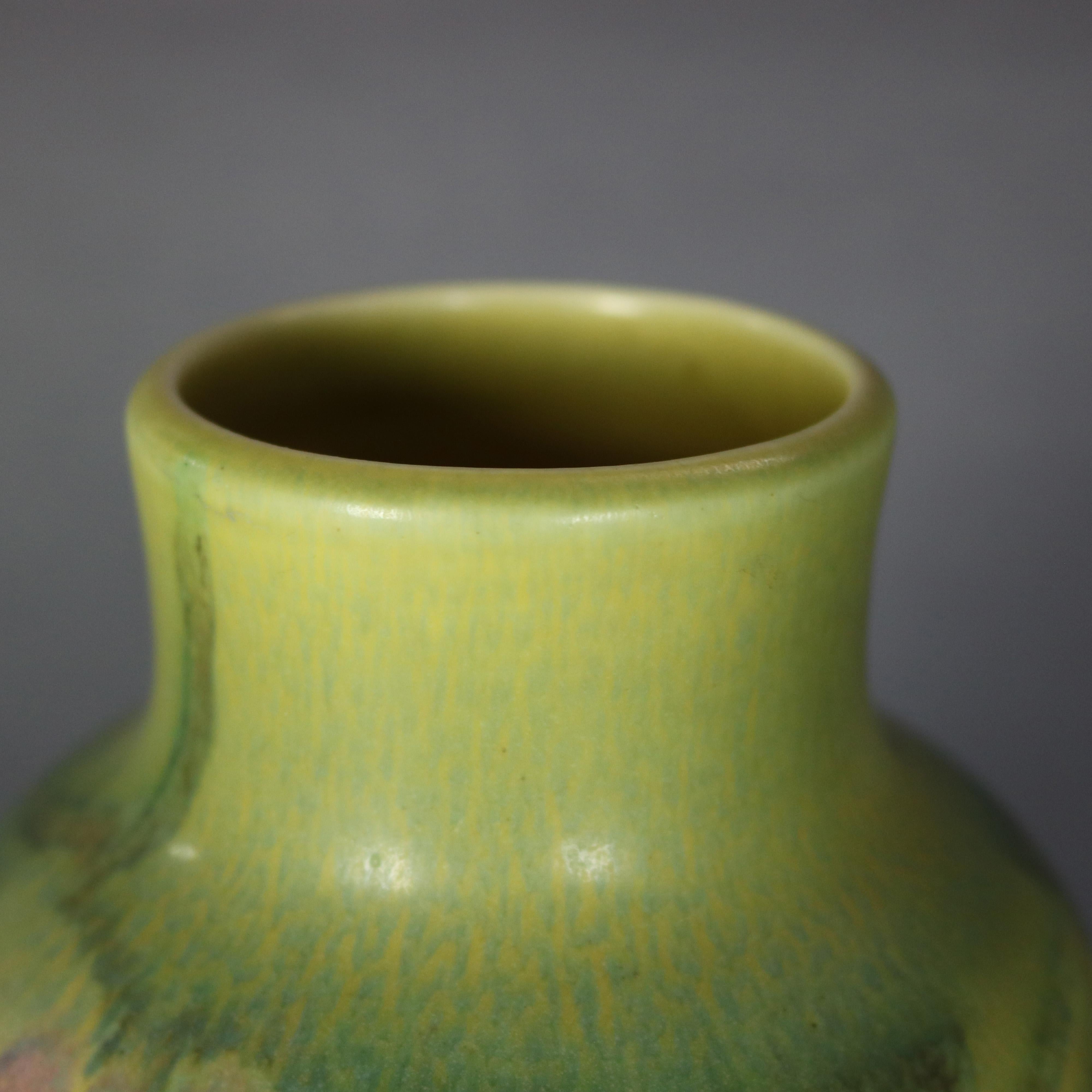  Antique Arts & Crafts Rookwood Art Pottery Abstract Vase Matte Glaze, 1928 1
