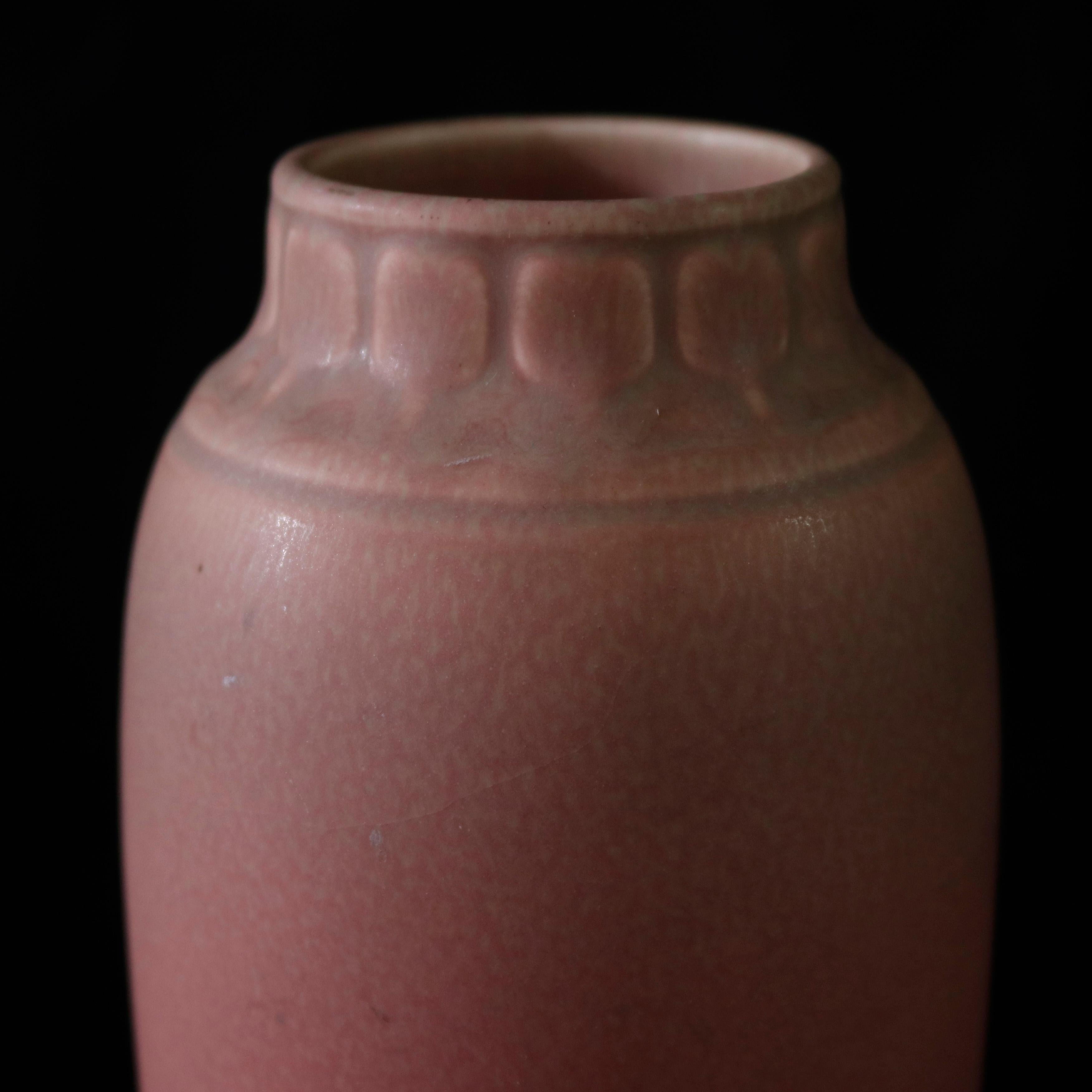 Glazed Antique Arts & Crafts Rookwood Art Pottery Matte Glaze Vase, 1926