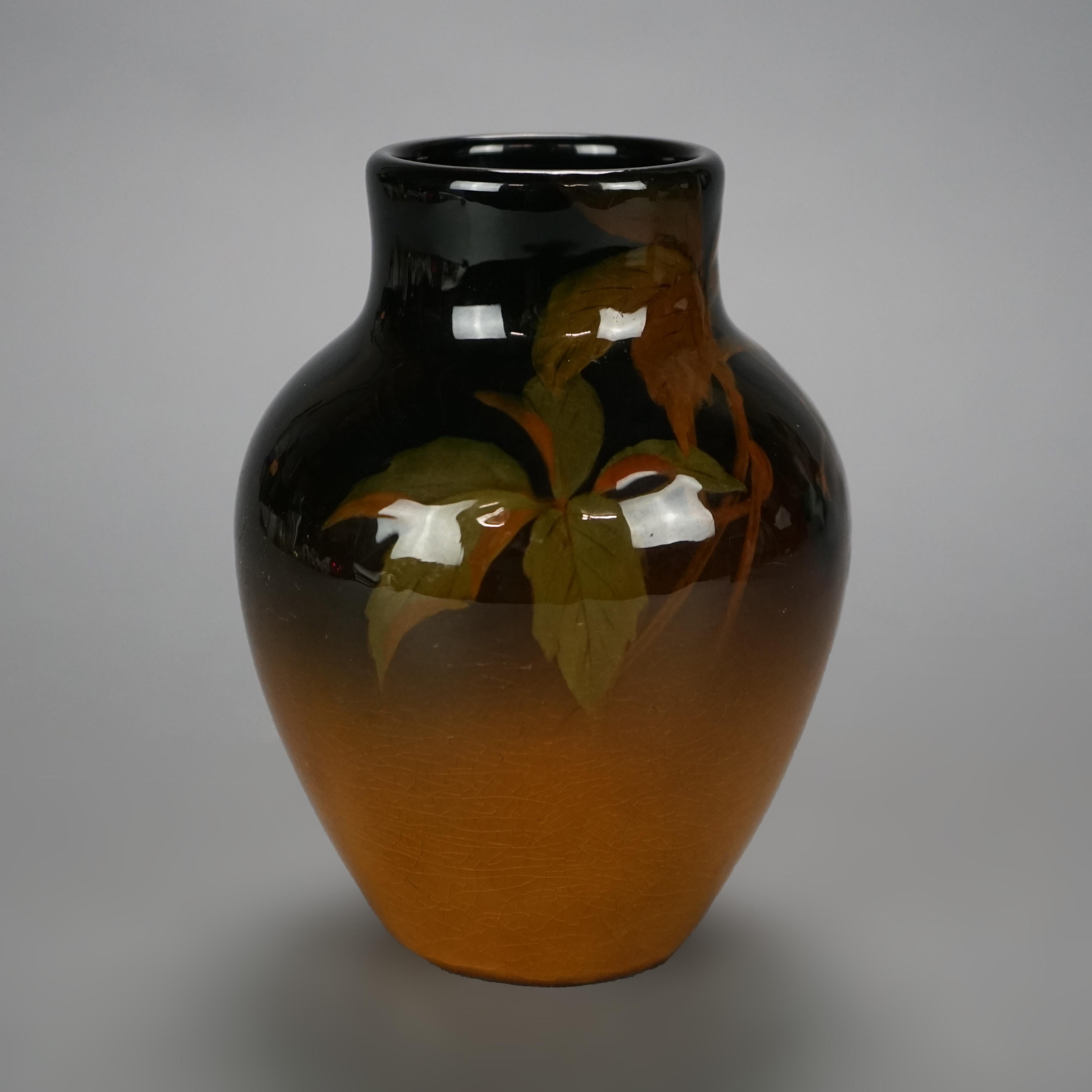 Antique Arts & Crafts Rookwood Art Pottery Vase by Lenore Asbury, Dated 1904 In Good Condition In Big Flats, NY