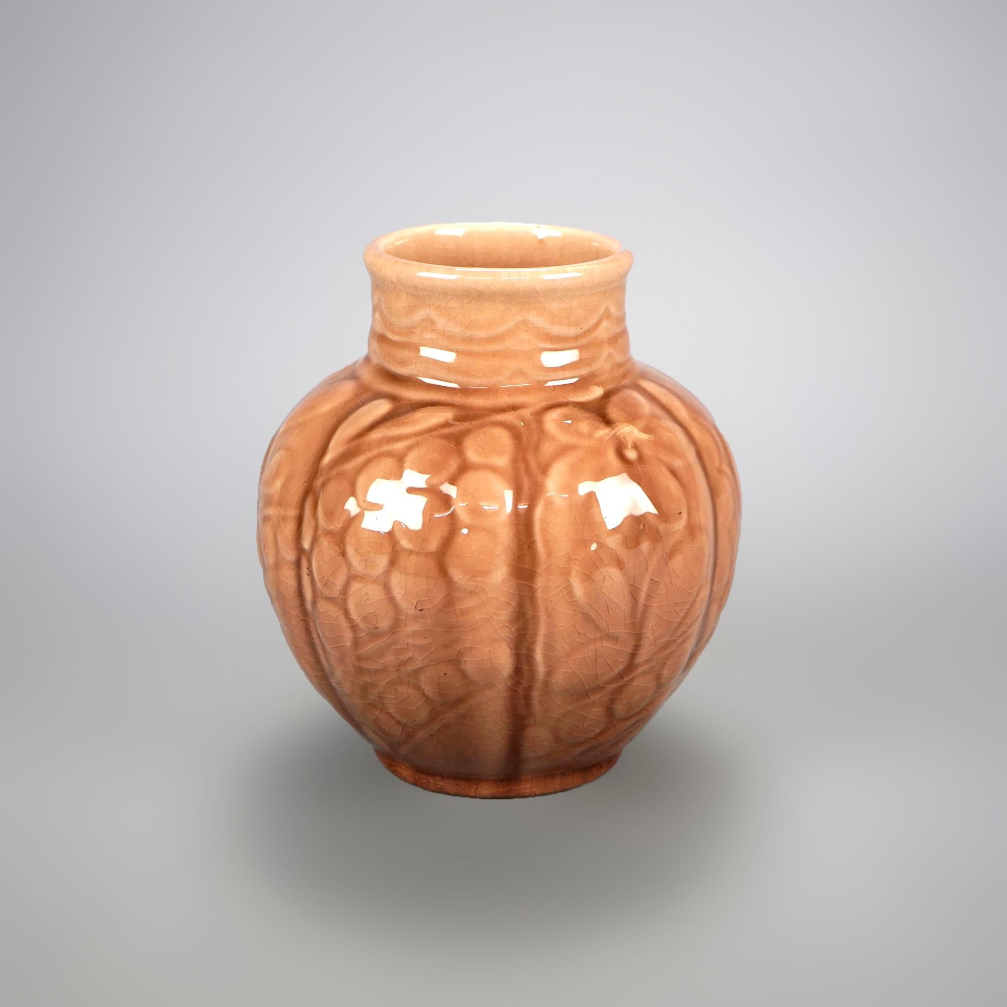 American Antique Arts & Crafts Rookwood Pottery High Glaze Vase, 1944