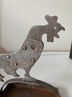 Antique Arts & Crafts Rooster Table Cigar Cutter by Hugo Berger Marked Goberg