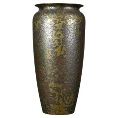 Antique Arts & Crafts Roycroft 5.75" Gilt Copper Vase