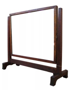 Antique ARTS & CRAFTS Shaving Mirror MISSION Oak Stickley Era - W1422