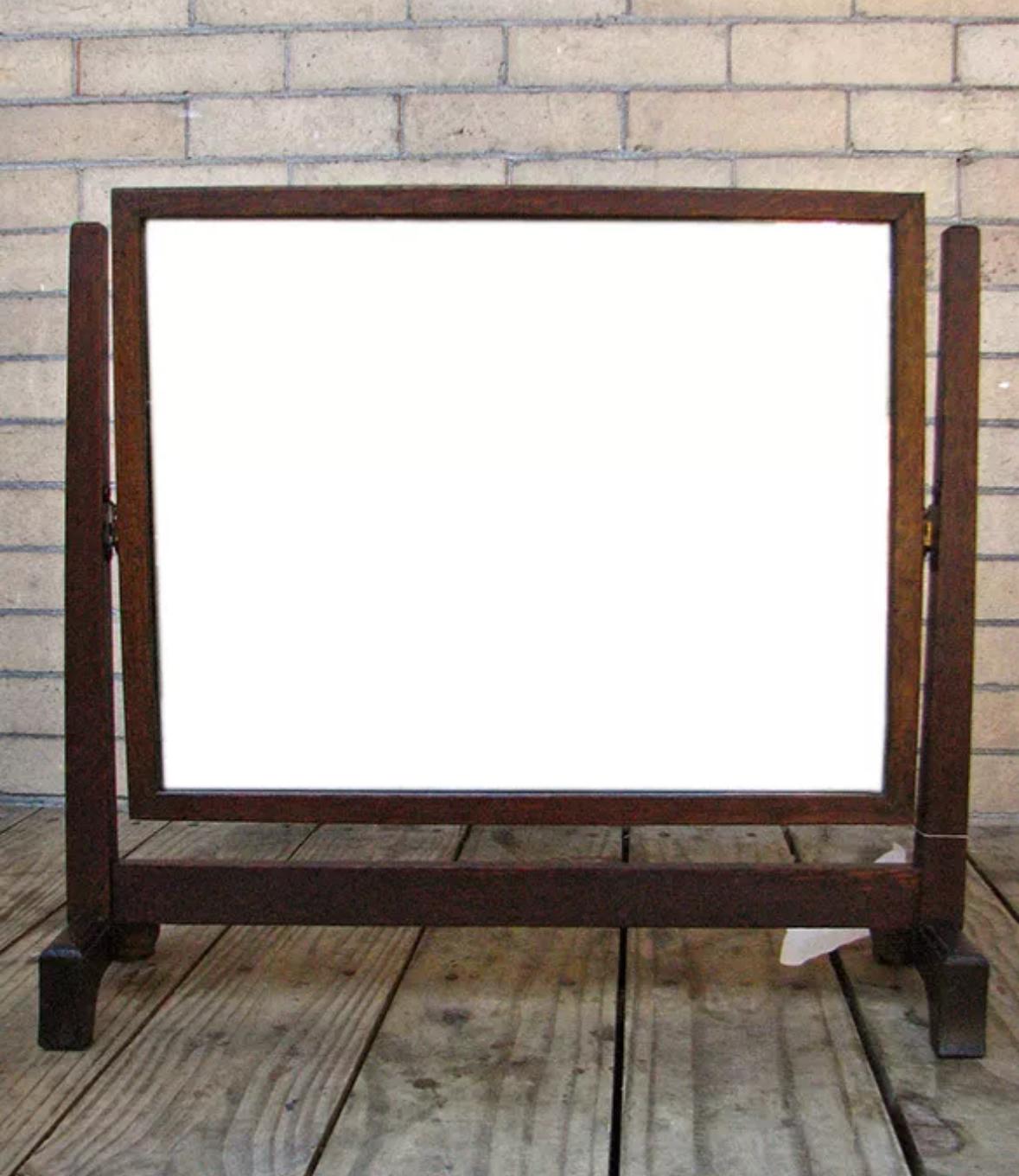 XX secolo Antique ARTS & Crafts Specchio da barba MISSION Oak Stickley Era - W1422 in vendita