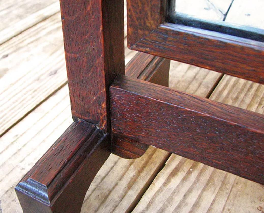 Antique ARTS & Crafts Specchio da barba MISSION Oak Stickley Era - W1422 in vendita 1