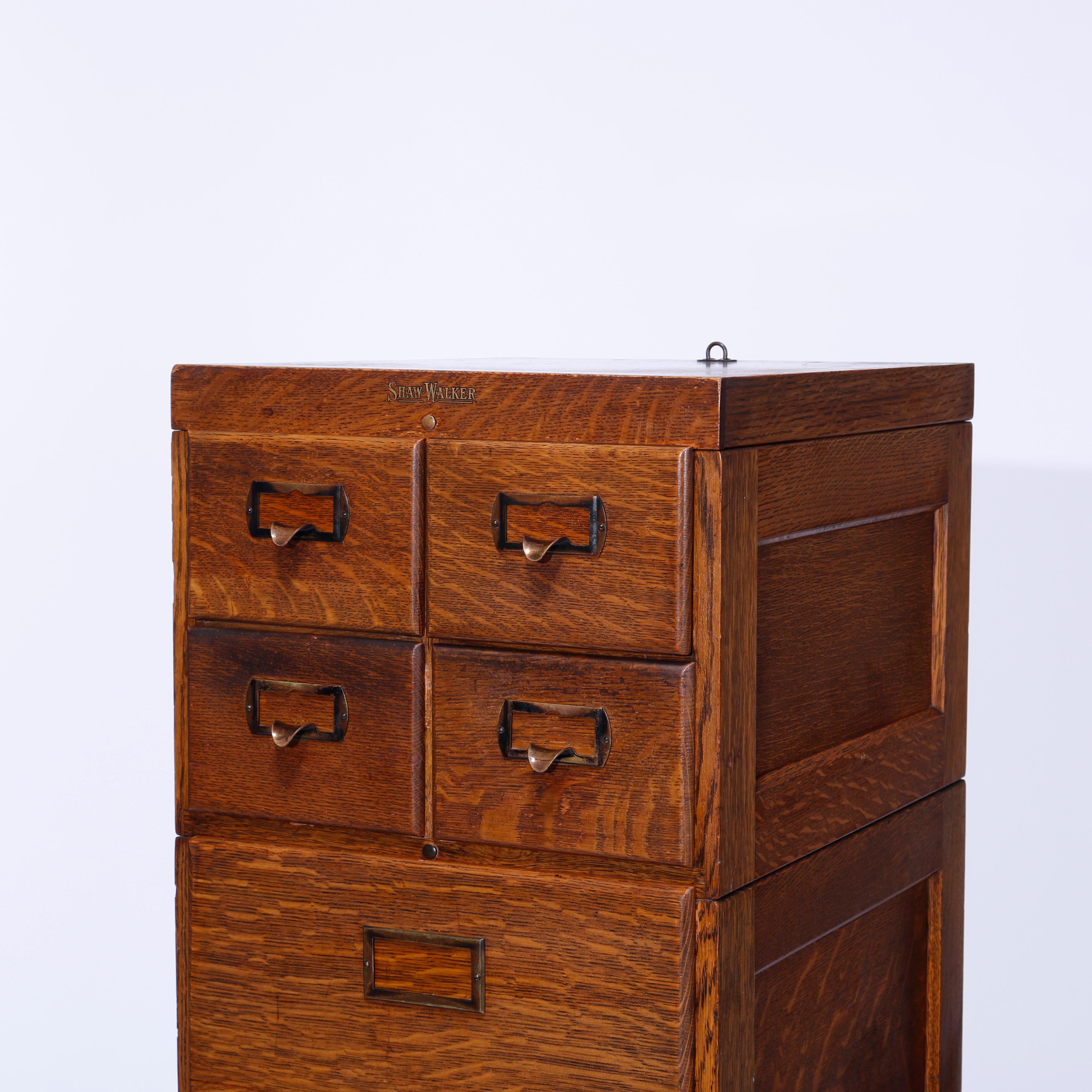 antique oak filing cabinet