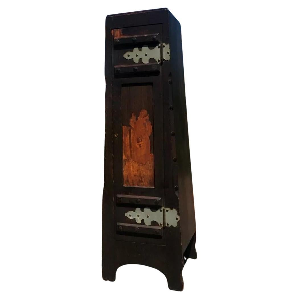 ANTIQUE  "Petite armoire "Shop of the Crafter  AVEC INCRUSTATION  - Stickley Era - W7315