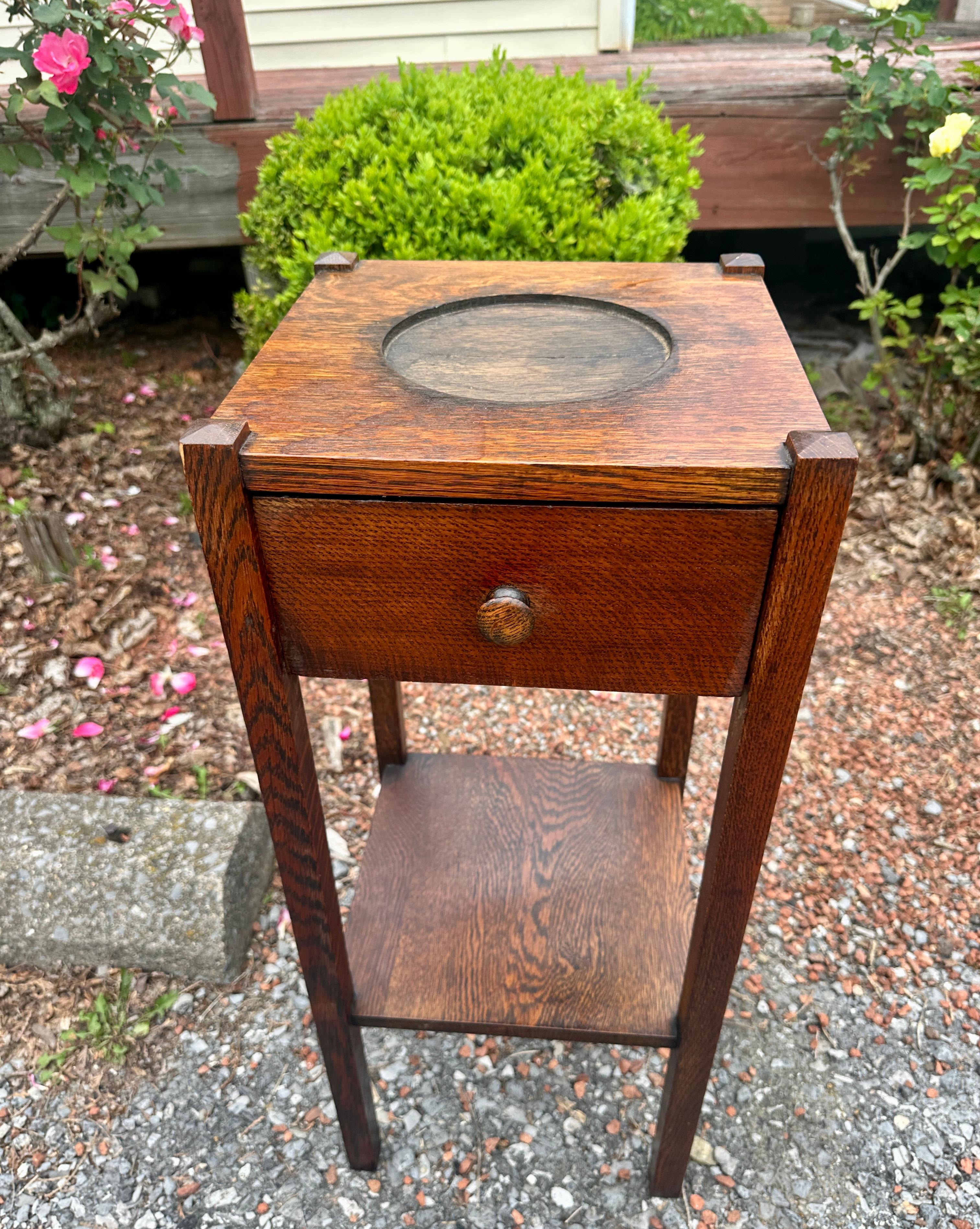 Antique Arts & Crafts Stand/ planter c. 1910 Stickley era w8402 in vendita 3