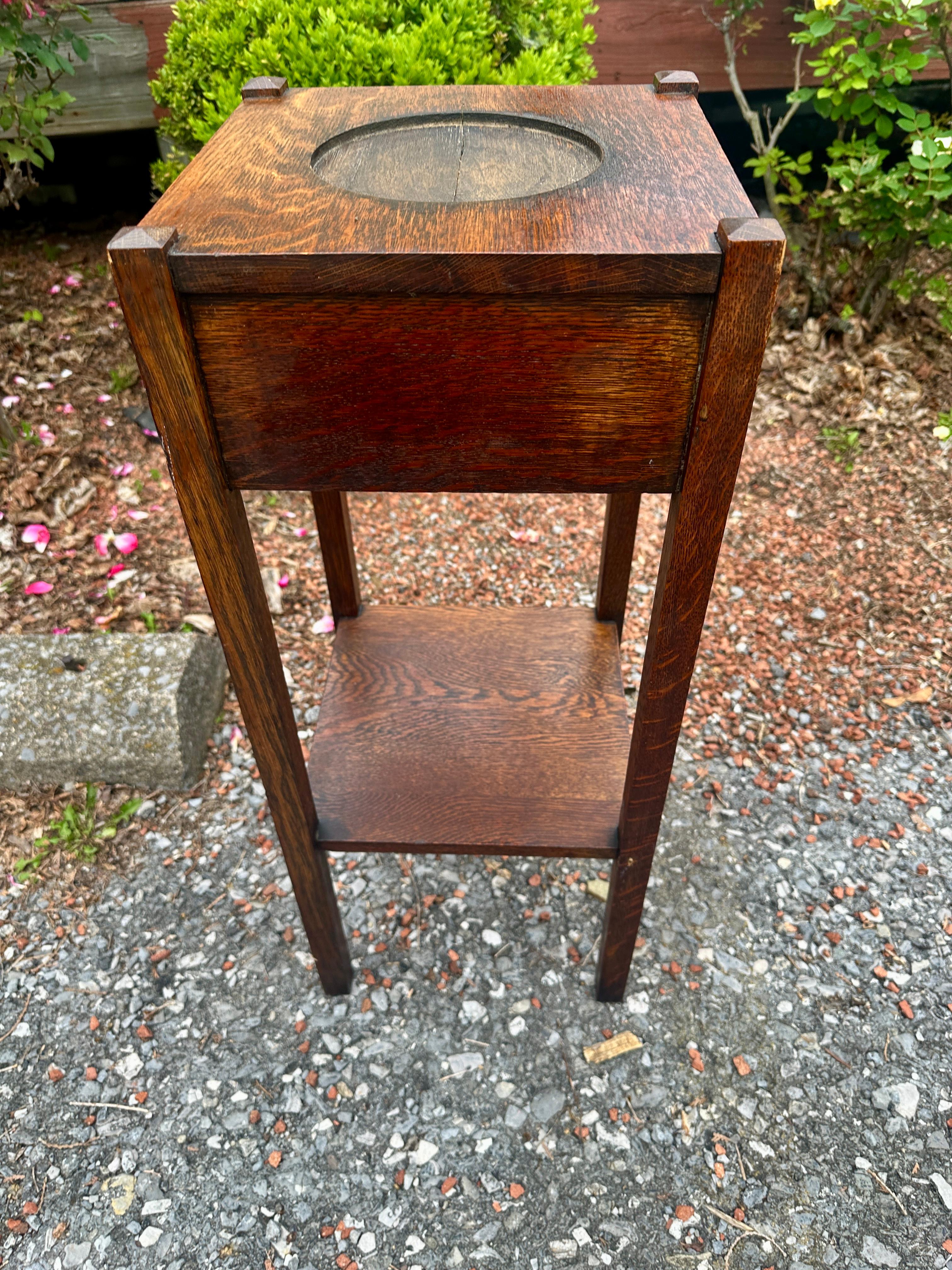Antique Arts & Crafts Stand/ planter c. 1910 Stickley era w8402 in vendita 4
