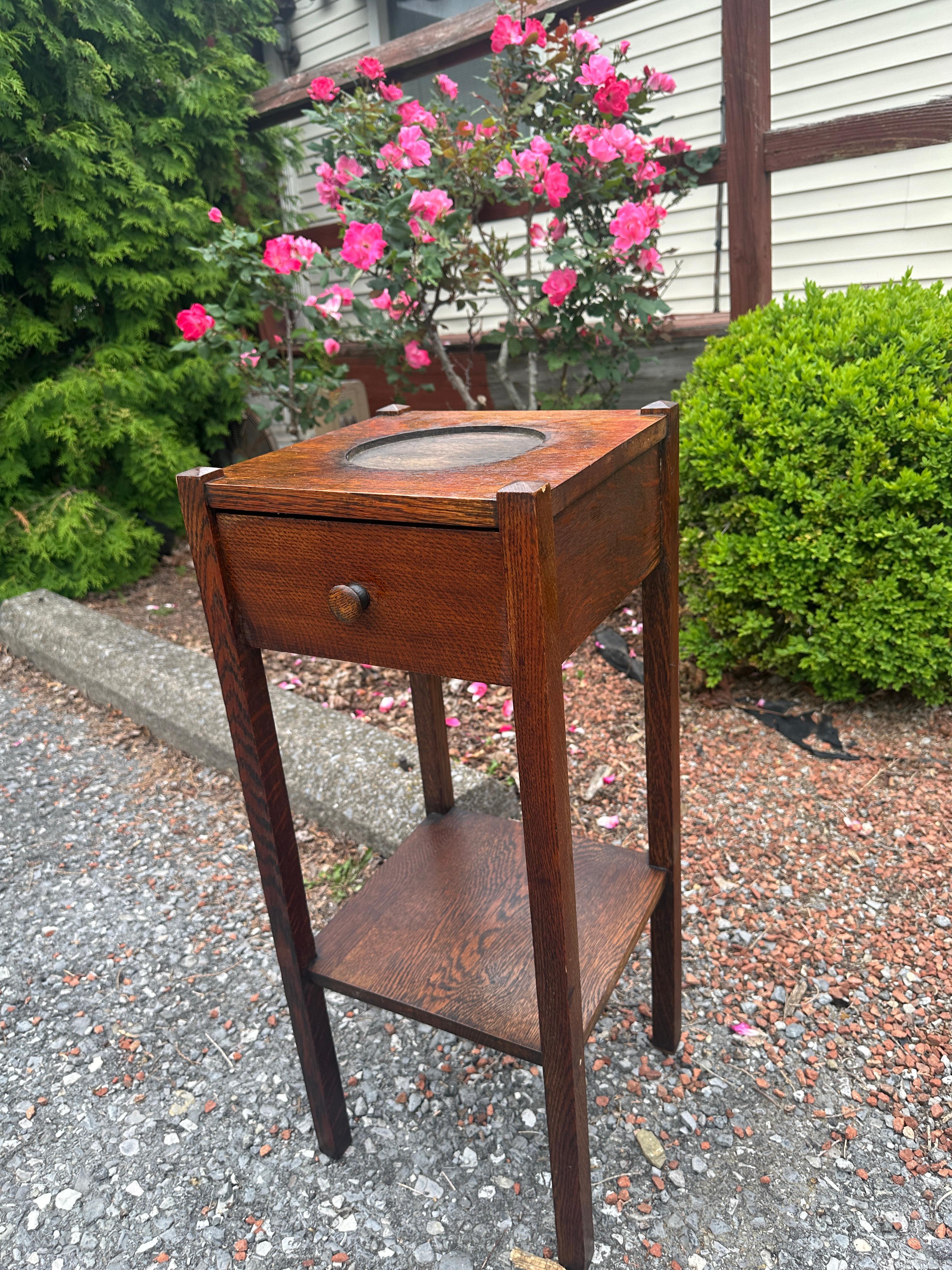 Antique Arts & Crafts Stand/ planter c. 1910 Stickley era w8402 in vendita 6