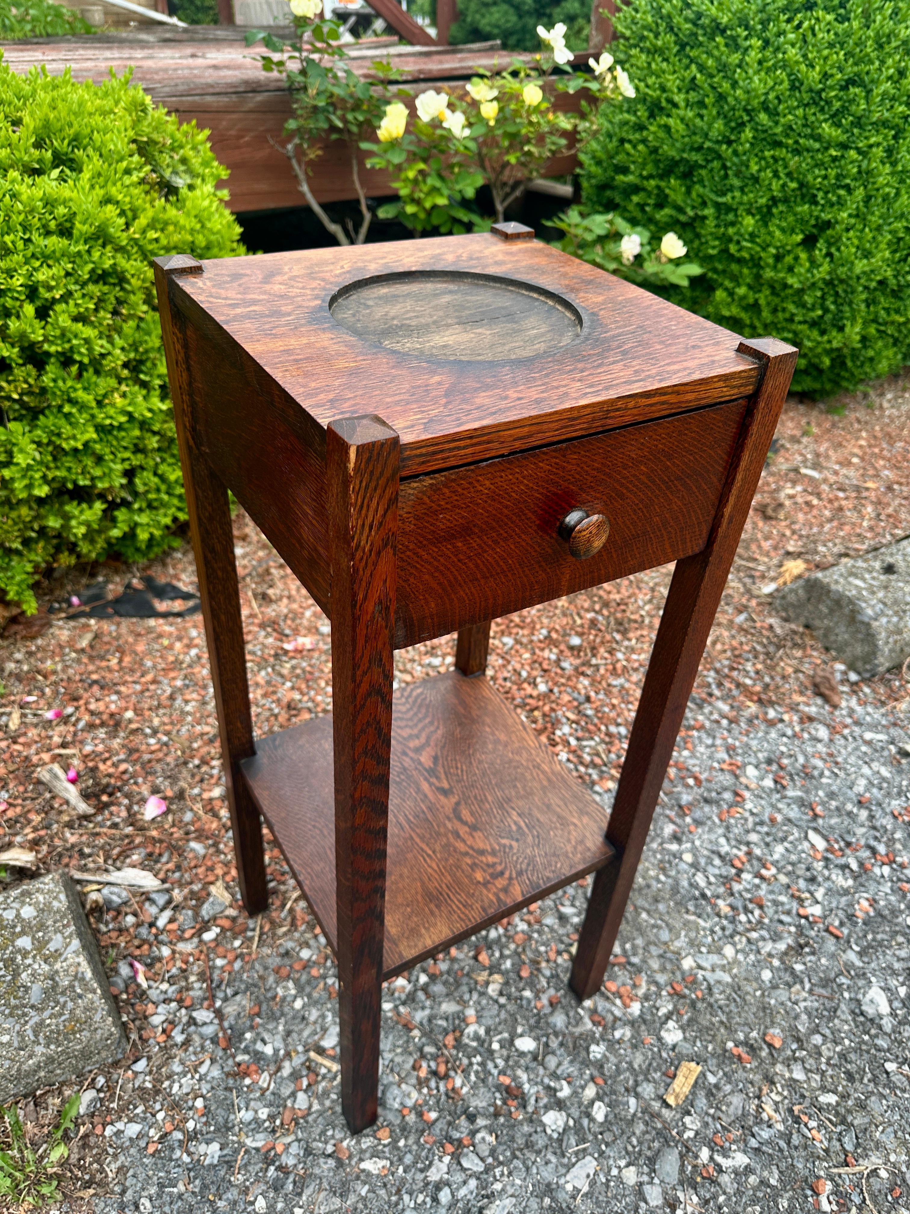 Antique Arts & Crafts Stand/ planter c. 1910 Stickley era w8402 in vendita 1