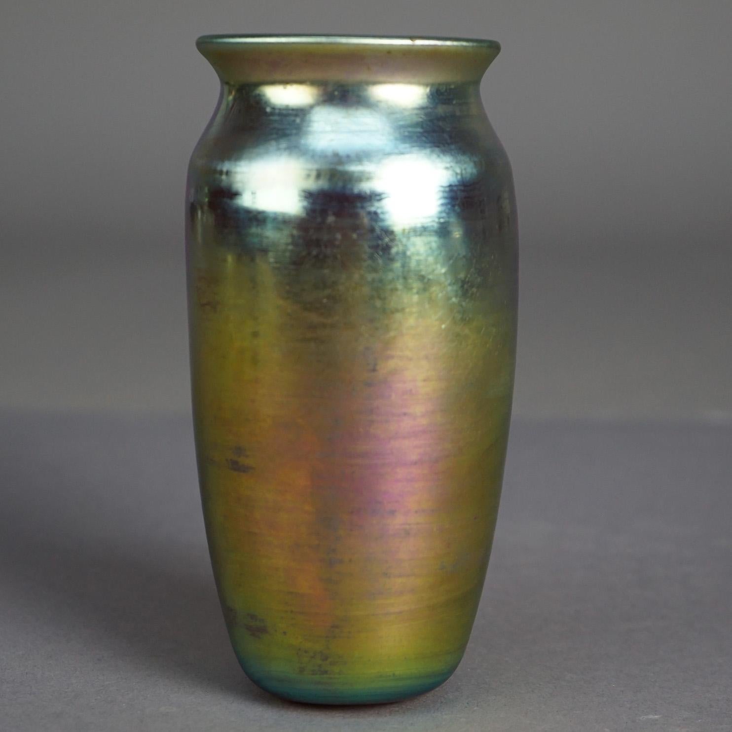 Arts and Crafts Antique Arts & Crafts Steuben Gold Aurene Art Glass Vase C1920