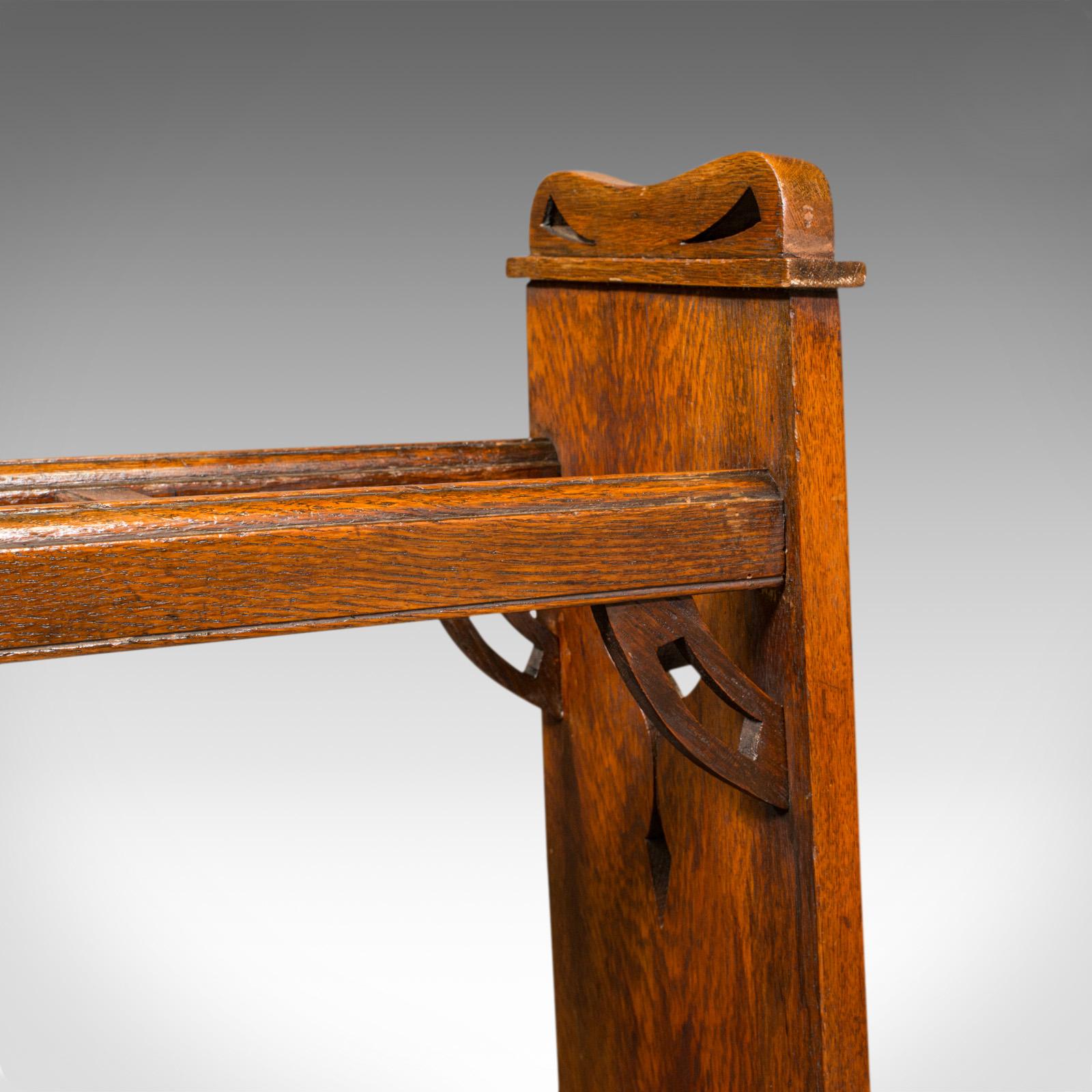 Antique Arts & Crafts Stick Stand, English, Oak, Hall, After Liberty, Edwardian For Sale 2