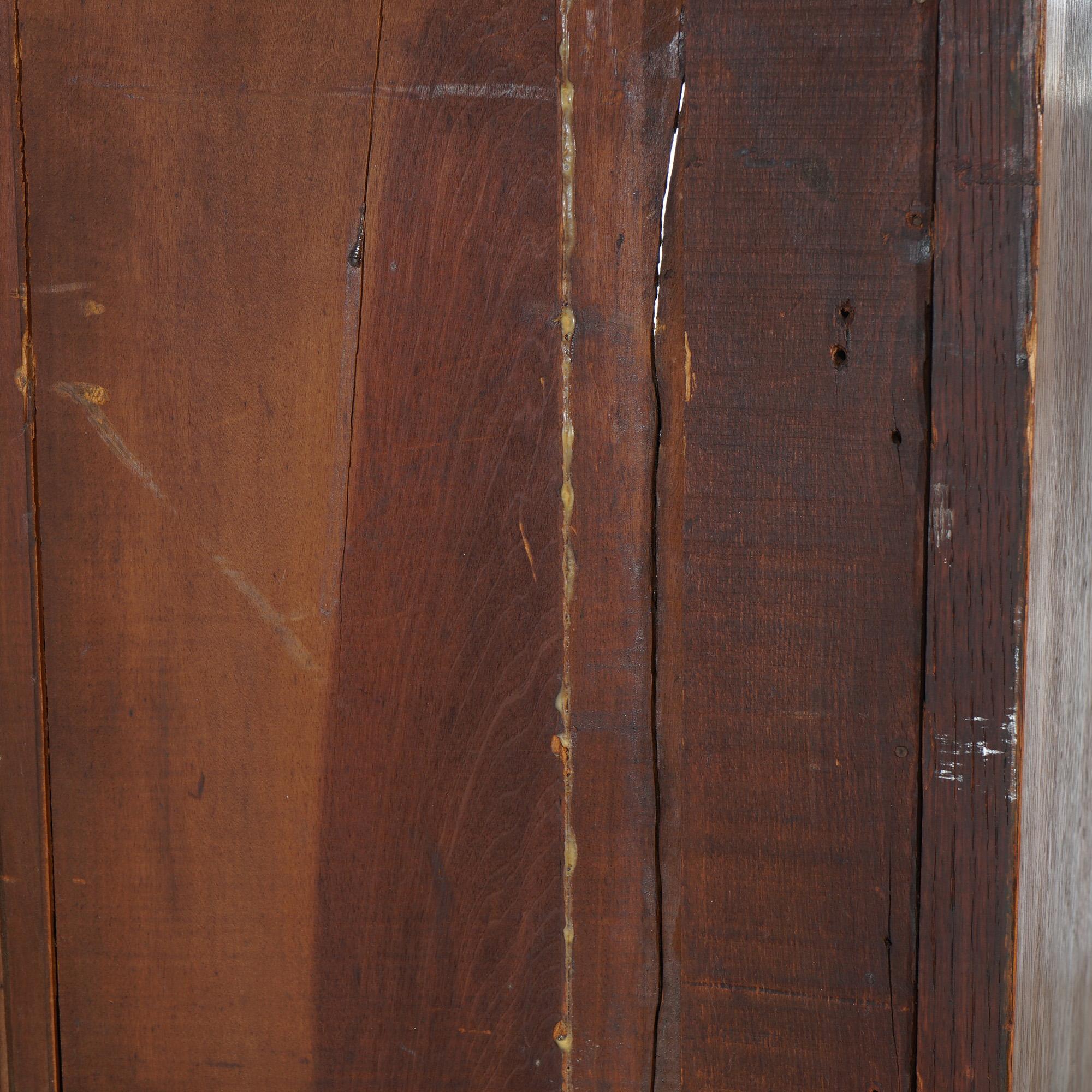Antique Arts & Crafts Stickley Bros Mission Oak & Leaded Glass Sideboard C1910 11