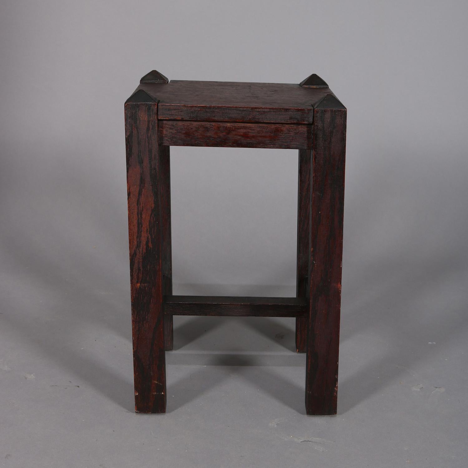 Arts and Crafts Antique Arts & Crafts Stickley School Mission Oak Plant Stand, circa 1910