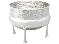 Antique Arts & Crafts Style 1916 Sterling Silver Jardinière or Bowl