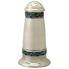 Antique Arts & Crafts Style Sterling Silver Pepper Shaker by Liberty & Co Ltd