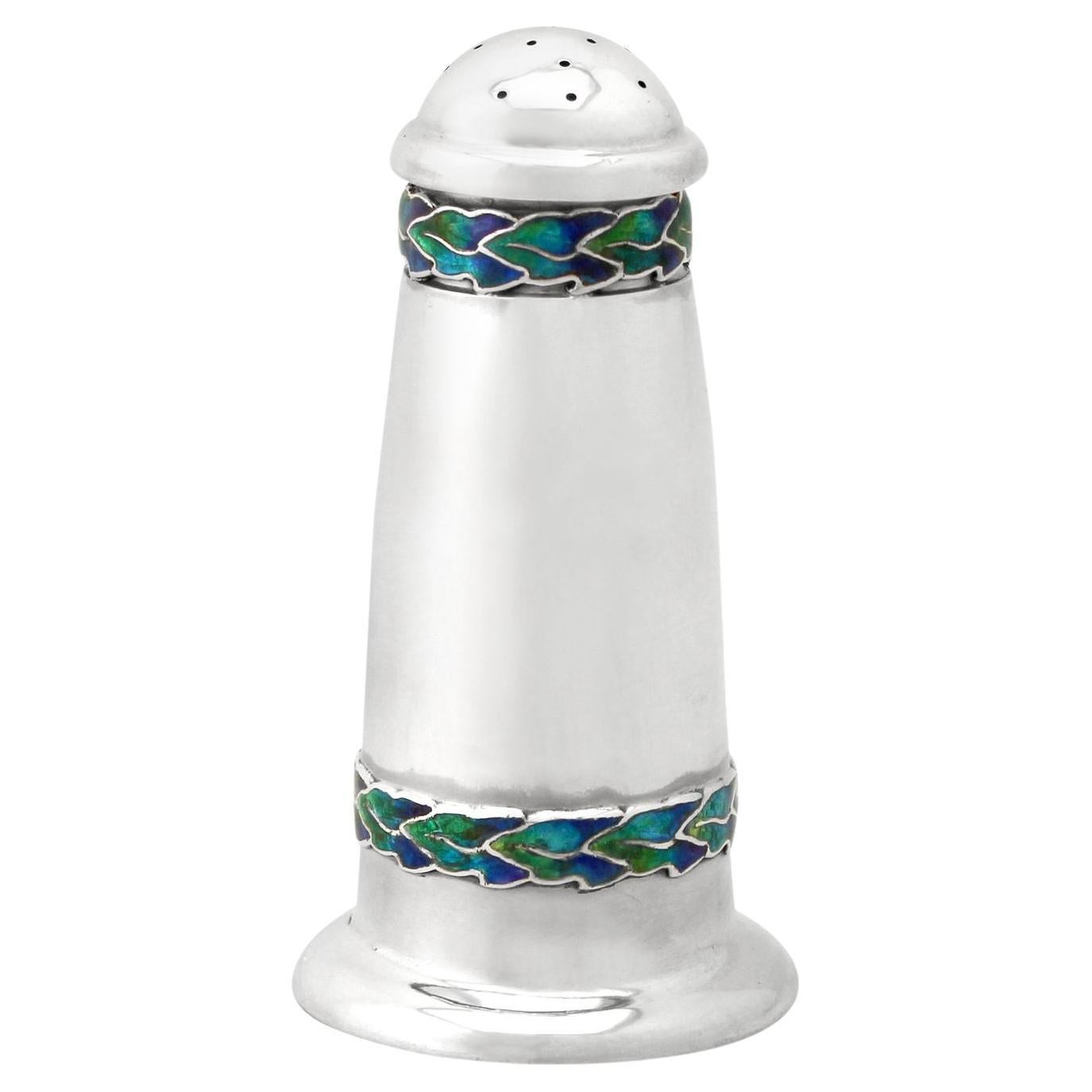 Antique Arts & Crafts Style Sterling Silver Pepper Shaker by Liberty & Co. Ltd For Sale