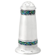 Antique Arts & Crafts Style Sterling Silver Pepper Shaker by Liberty & Co. Ltd