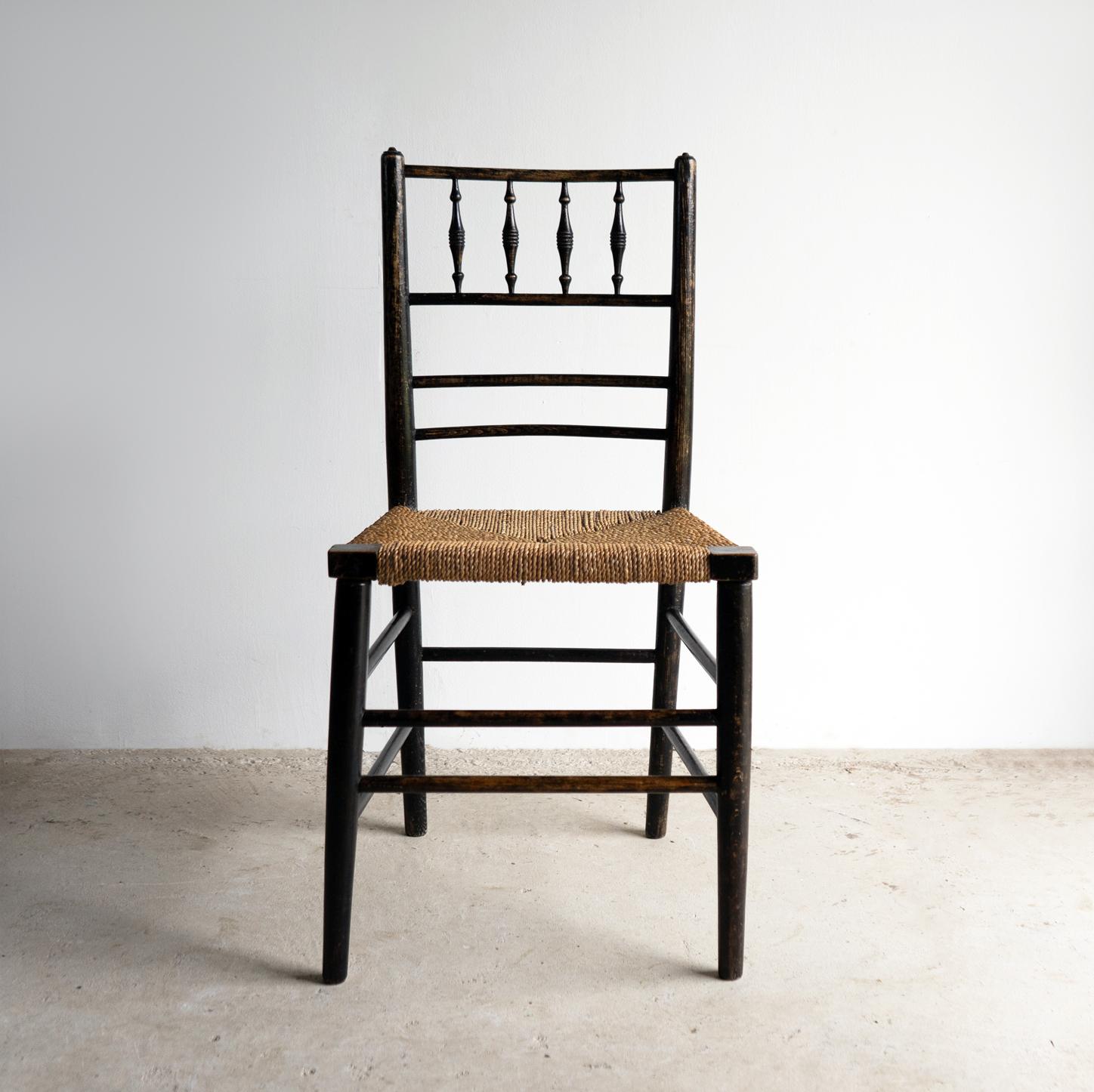 ANTIQUE SIDE CHAIR

An iconic and much-imitated design by the godfather of Arts and Crafts architecture Philip Speakman Webb and manufactured by William Morris’s Morris & Co.

An elegant silhouette of ebonised beech with a detailed spindle back, a