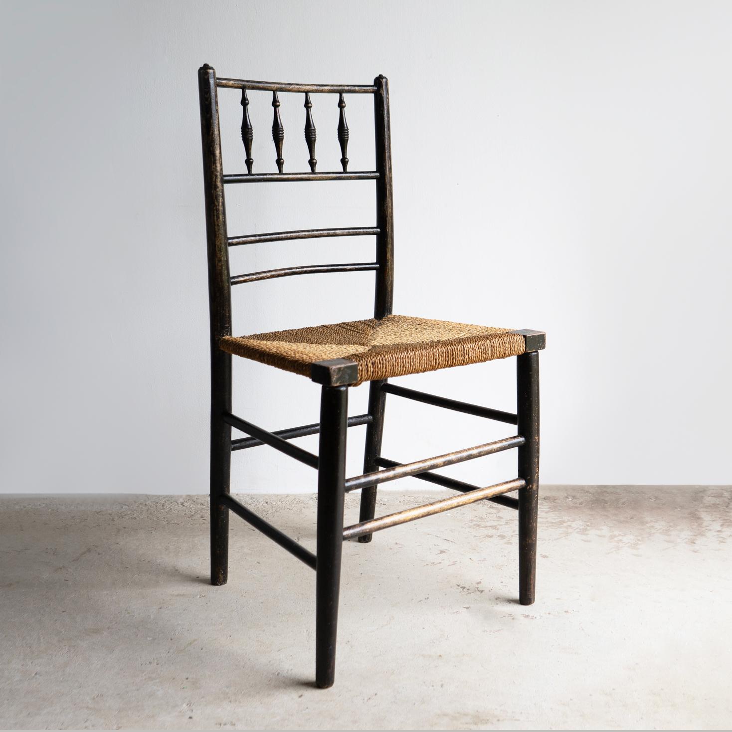 European Antique Arts & Crafts Sussex Chair by Philip Webb for Morris & Co. 19th Century