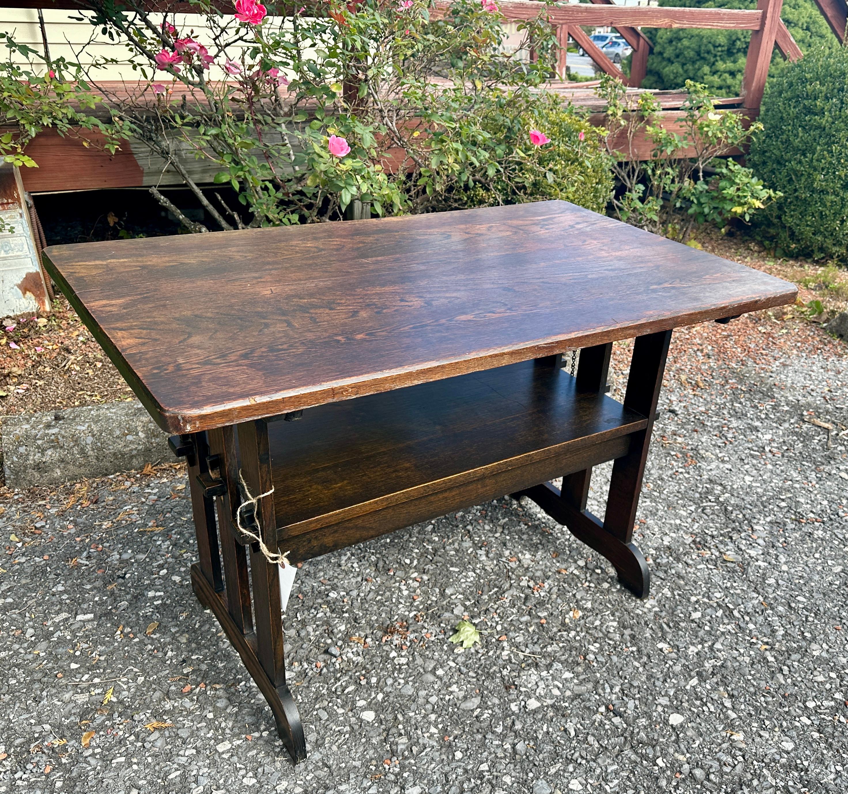 Antique Arts & Crafts Table by   