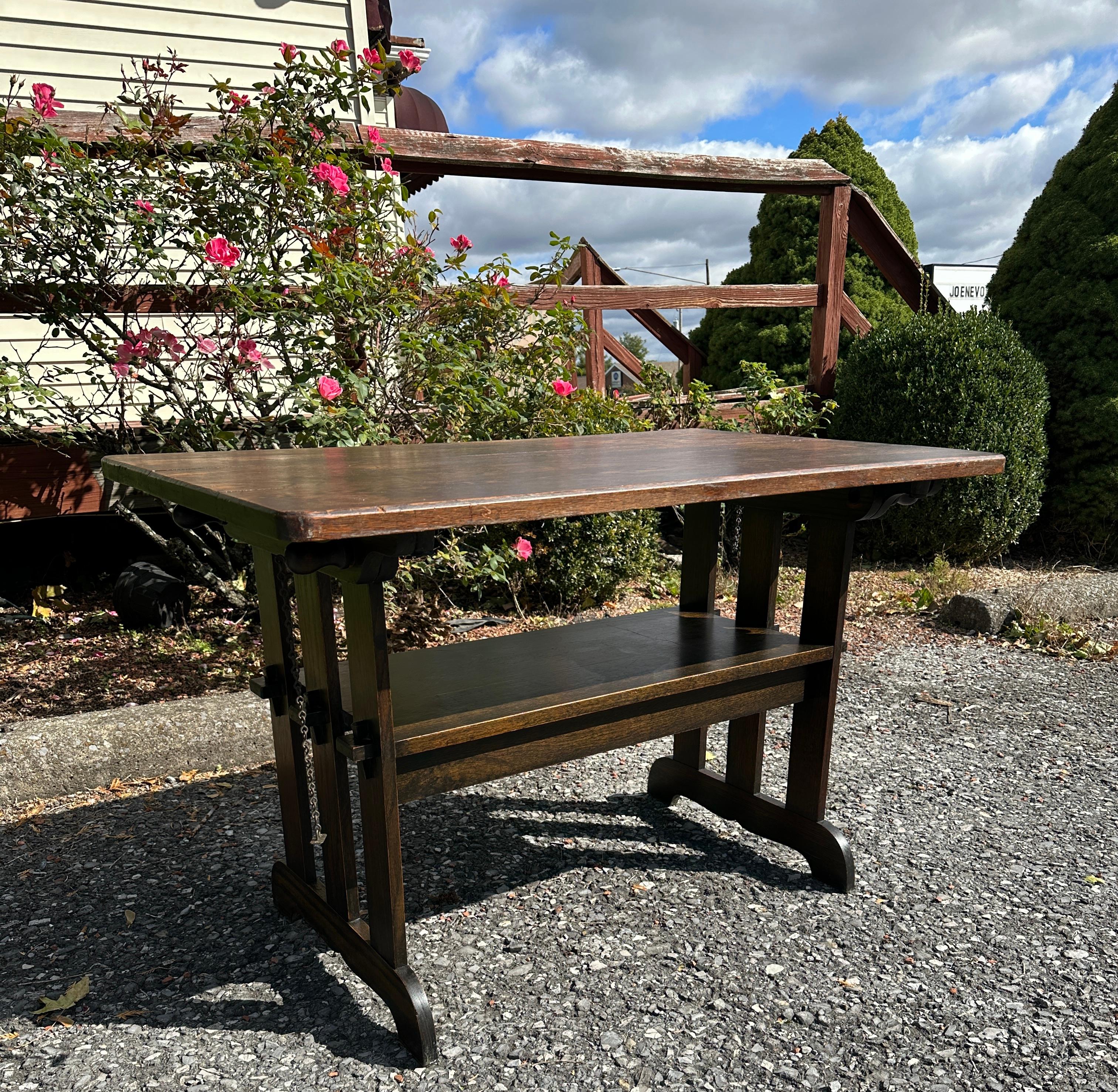 Antique Arts & Crafts Table by   