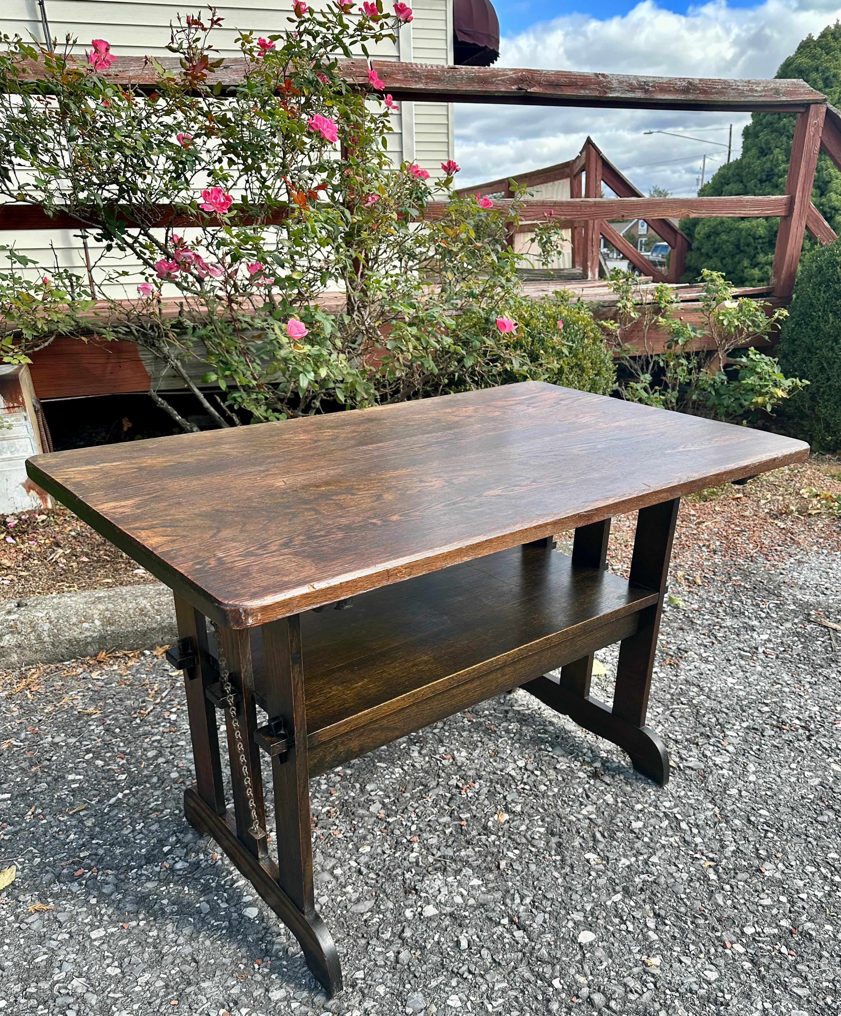Antique Arts & Crafts Table by   