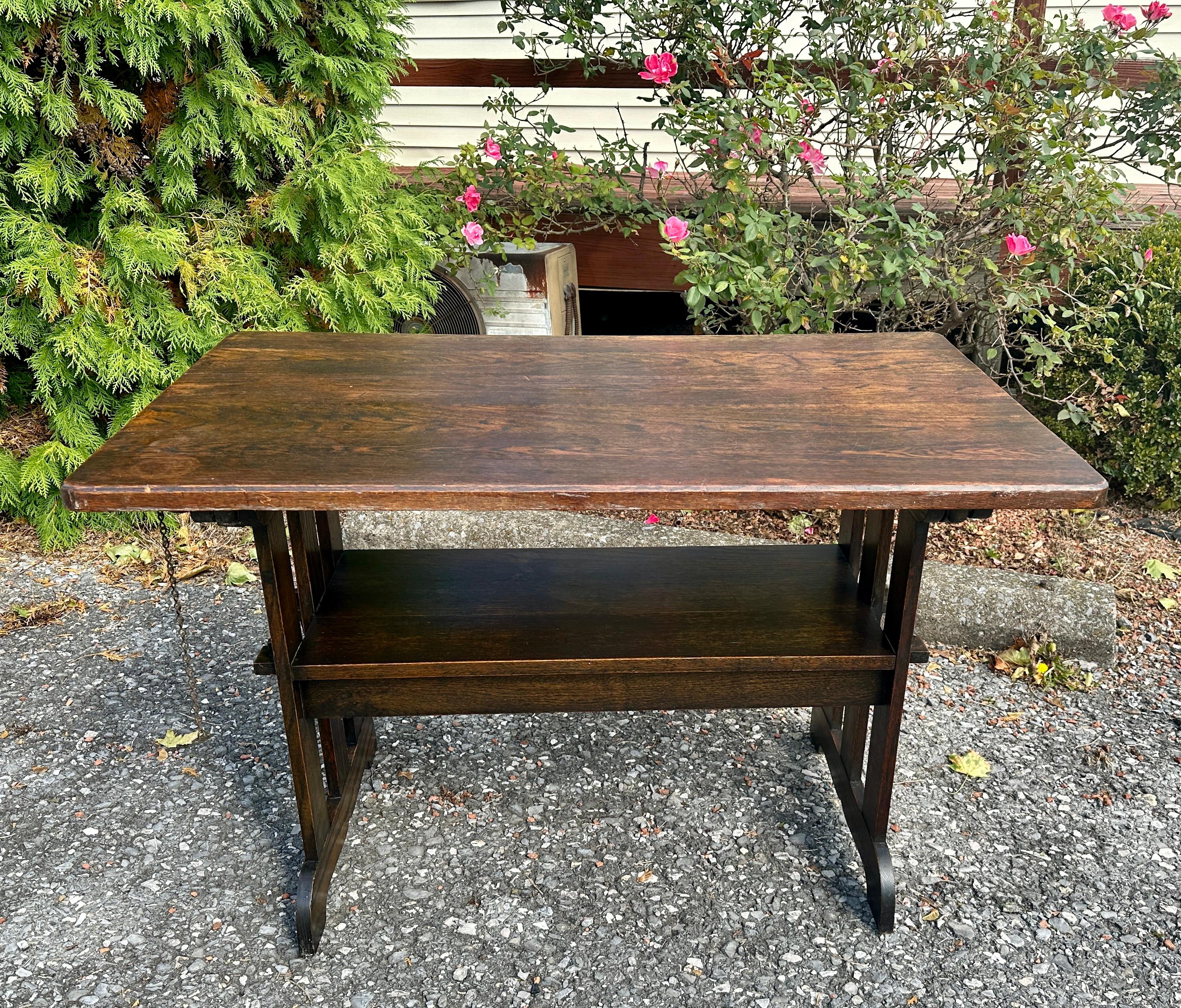 Antique Arts & Crafts Table by   