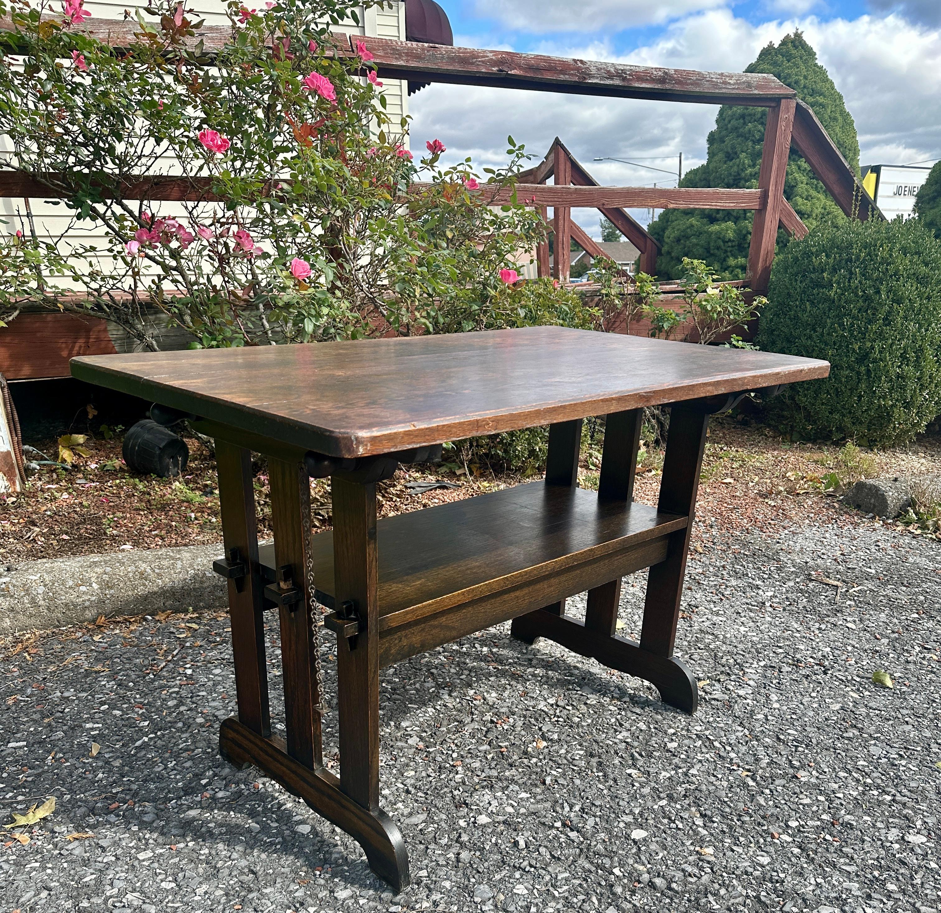 Antique Arts & Crafts Table by   